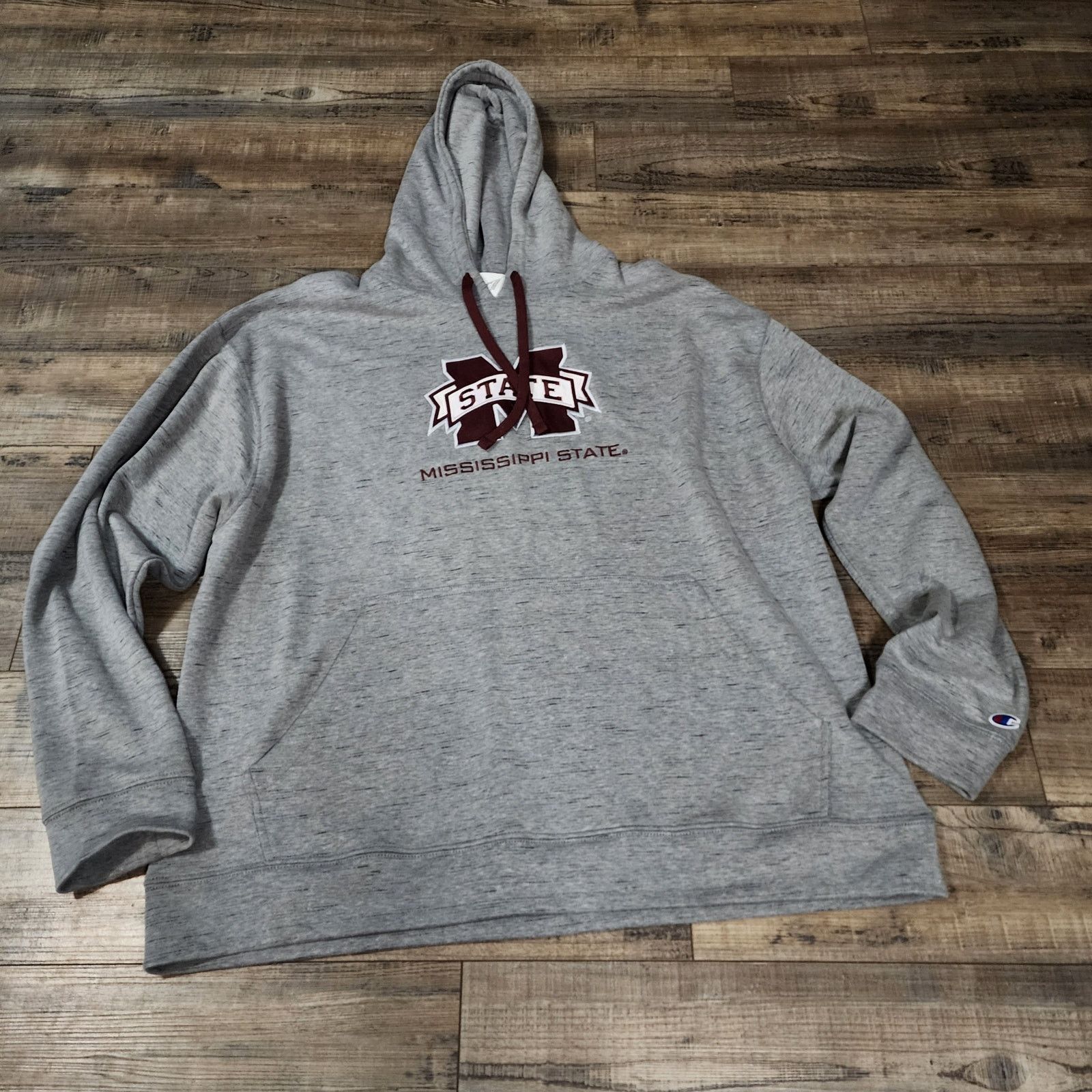 Champion MSU Mississippi Bulldogs Hoodie Size 2XL Gray Maroon 2390 Size US XXL / EU 58 / 5 - 1 Thumbnail