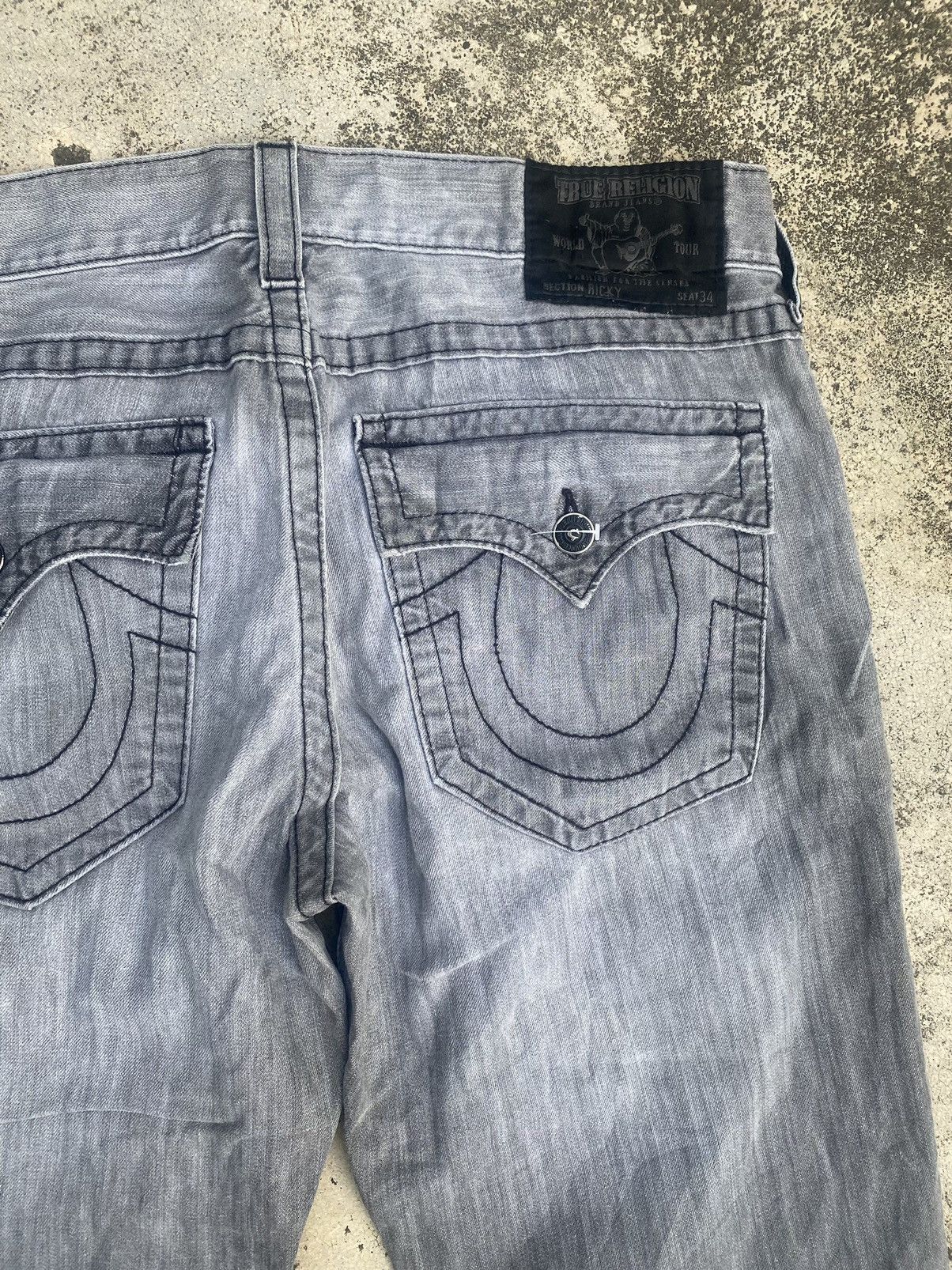 If Six Was Nine × Japanese Brand × True Religion True Religion Fade Loose Straightcut Black Label Edition Size US 39 - 18 Thumbnail