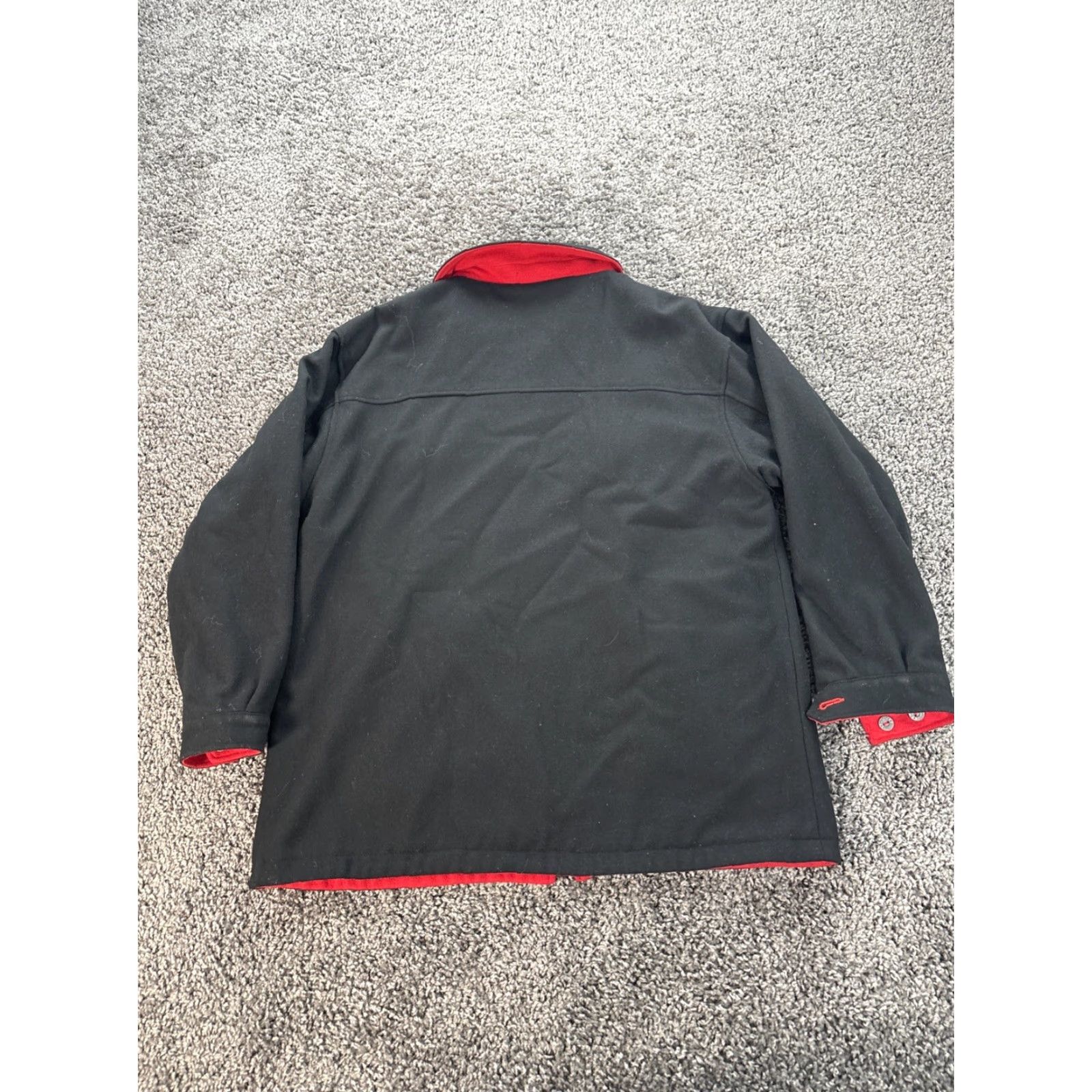 Marlboro VINTAGE Marlboro Jacket Overcoat Reversible Wool Blend 2XL Men Black Red Zip Wool Blend Softshell Solid Size US XXL / EU 58 / 5 - 6 Thumbnail