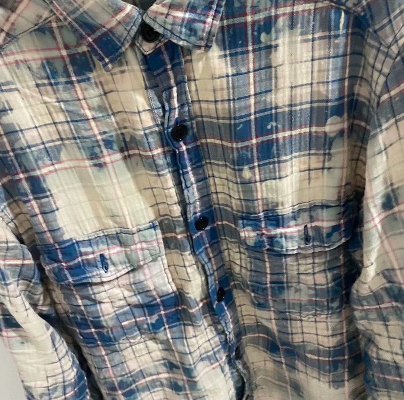 Saint Laurent Paris Blue Rendered Plaid Shirt Size M-2505 Size US M / EU 48-50 / 2 - 5 Thumbnail