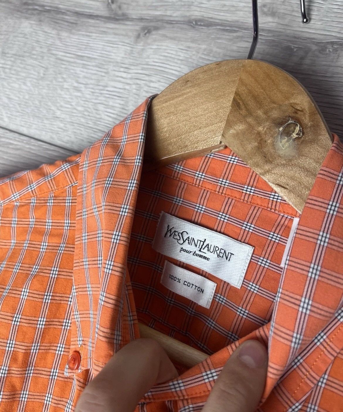 Yves Saint Laurent Vintage mens shirt Ysl size L Size US L / EU 52-54 / 3 - 7 Thumbnail