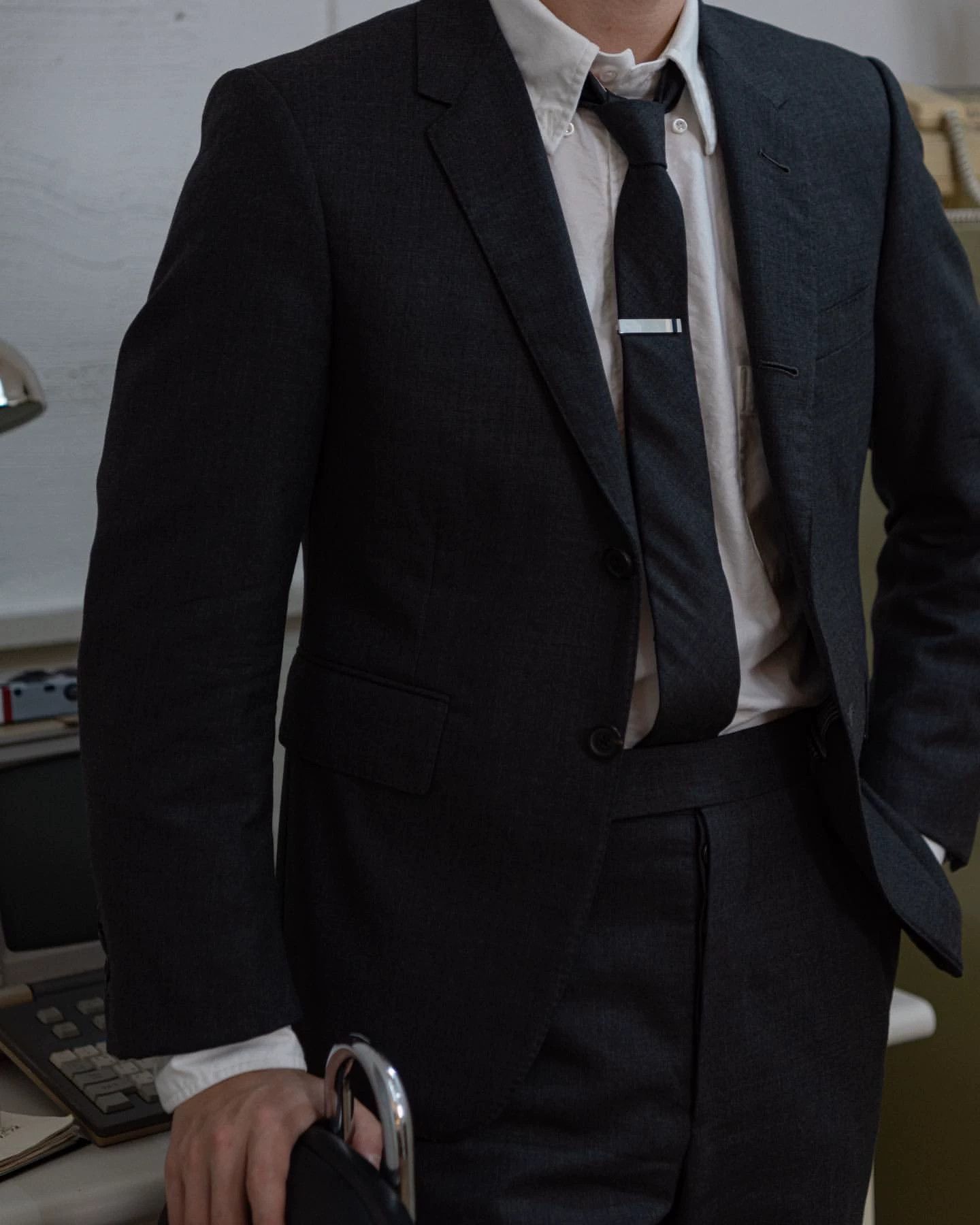 Thom Browne Thom Browne Classic 4-Bar Charcoal Gray Blazer Size 2 Size US M / EU 48-50 / 2 - 5 Thumbnail