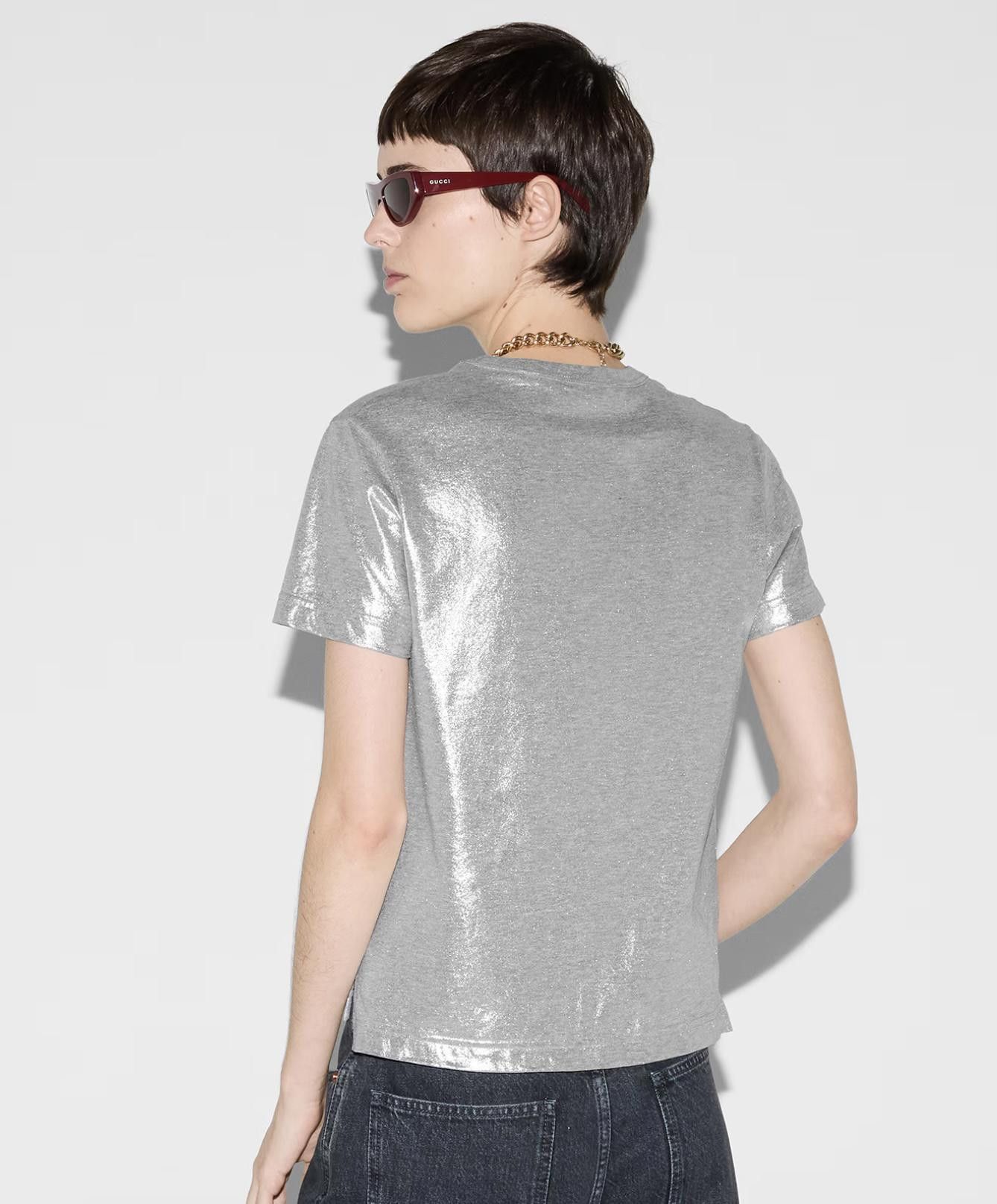 Gucci GUCCI PRINTED LAMINATED COTTON T-SHIRT SIZE M Size ONE SIZE - 3 Thumbnail