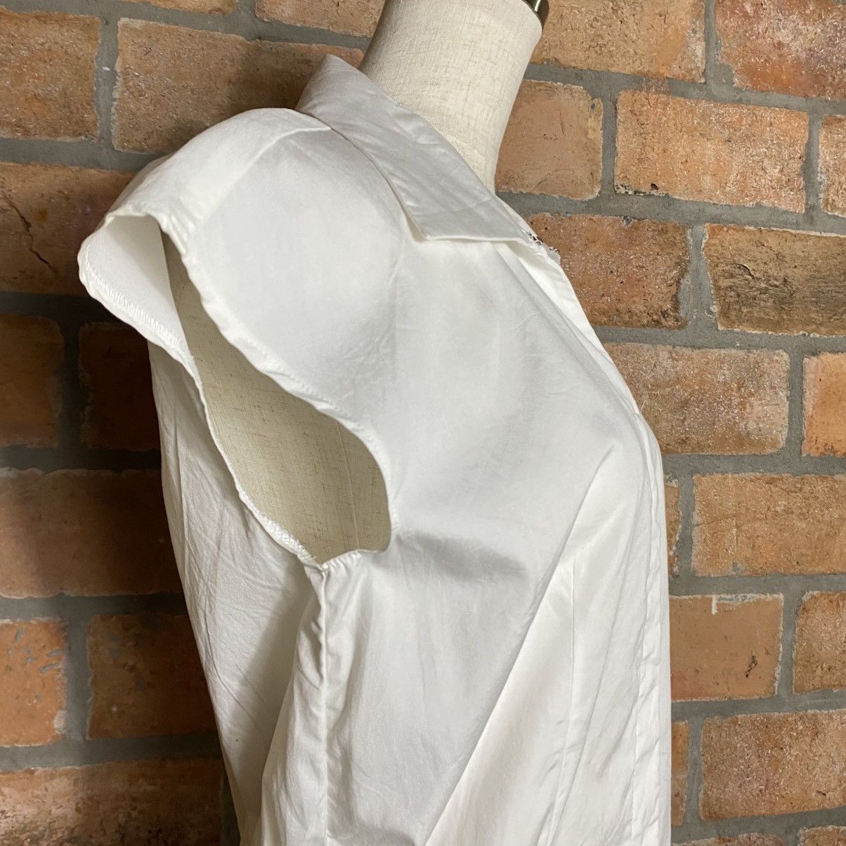 Norma Kamali ONO NORMA KAMALI White Cap Sleeve Blouse with Gathered Waist Size XL / US 12-14 / IT 48-50 - 4 Thumbnail