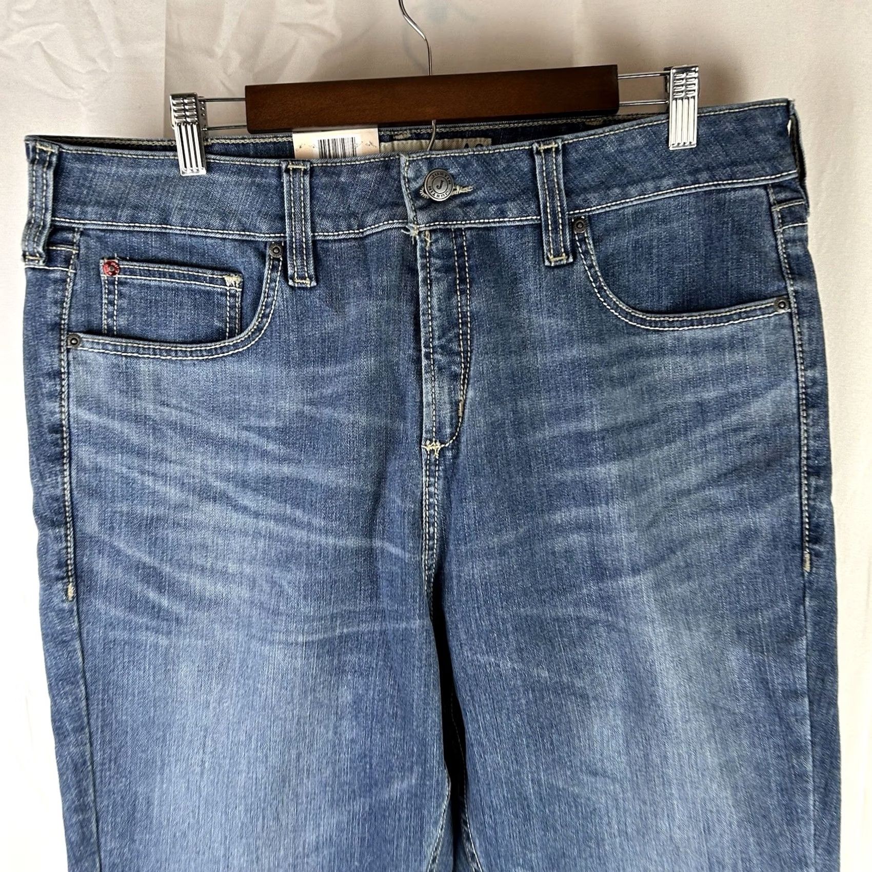 Justin Boots Justin Jeans A2 High Rise Bootcut Denim Stretch Womens Size 33R 38x34 Blue City Western Cowgirl Ranch Boots Mens Womens Girls Size 24" / US 00 / IT 34 - 2 Thumbnail