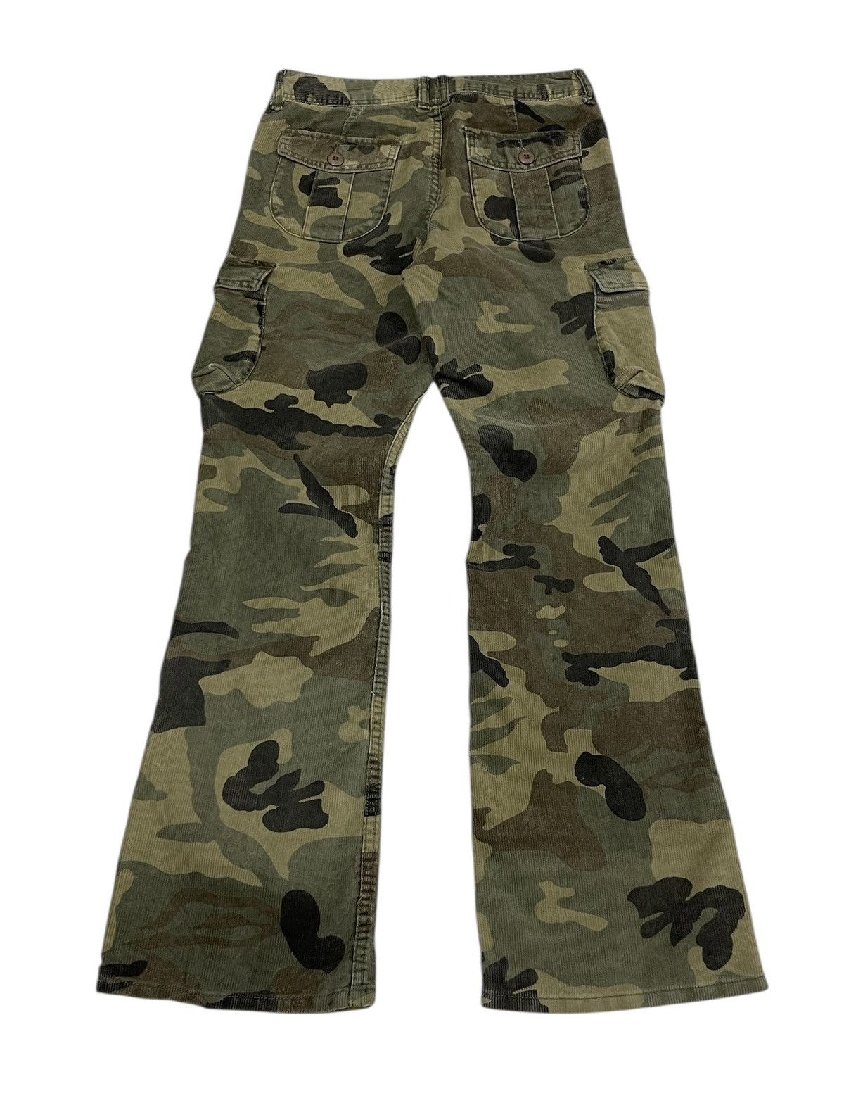 Japanese Brand A:R Japan Camouflage Corduroy Flare Jeans Travisscott Style Size US 29 - 4 Thumbnail