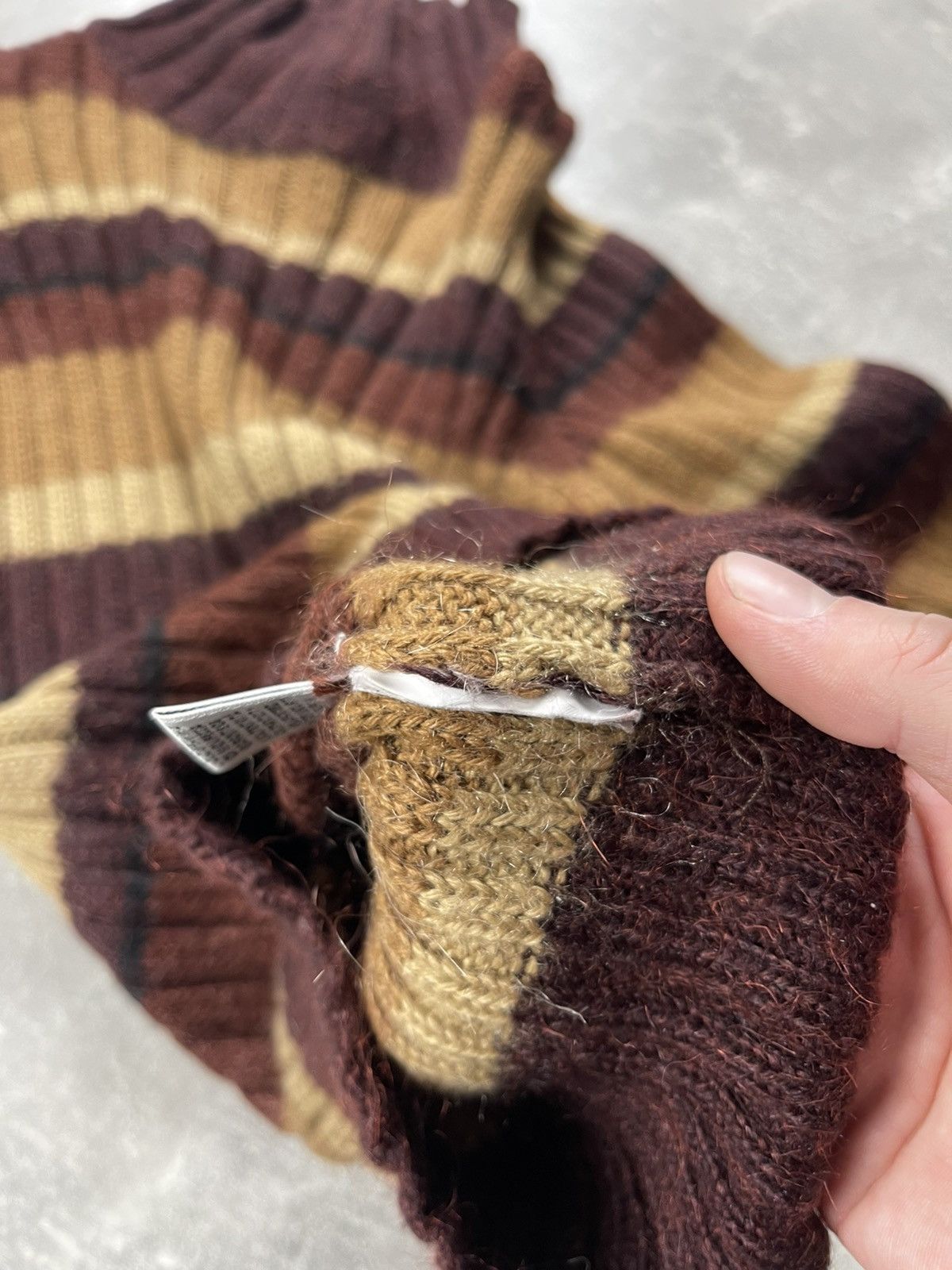 Dolce & Gabbana Dolce&Gabbana Vintage Striped Ribbed Wool Turtleneck Sweater Size XS / US 0-2 / IT 36-38 - 12 Thumbnail
