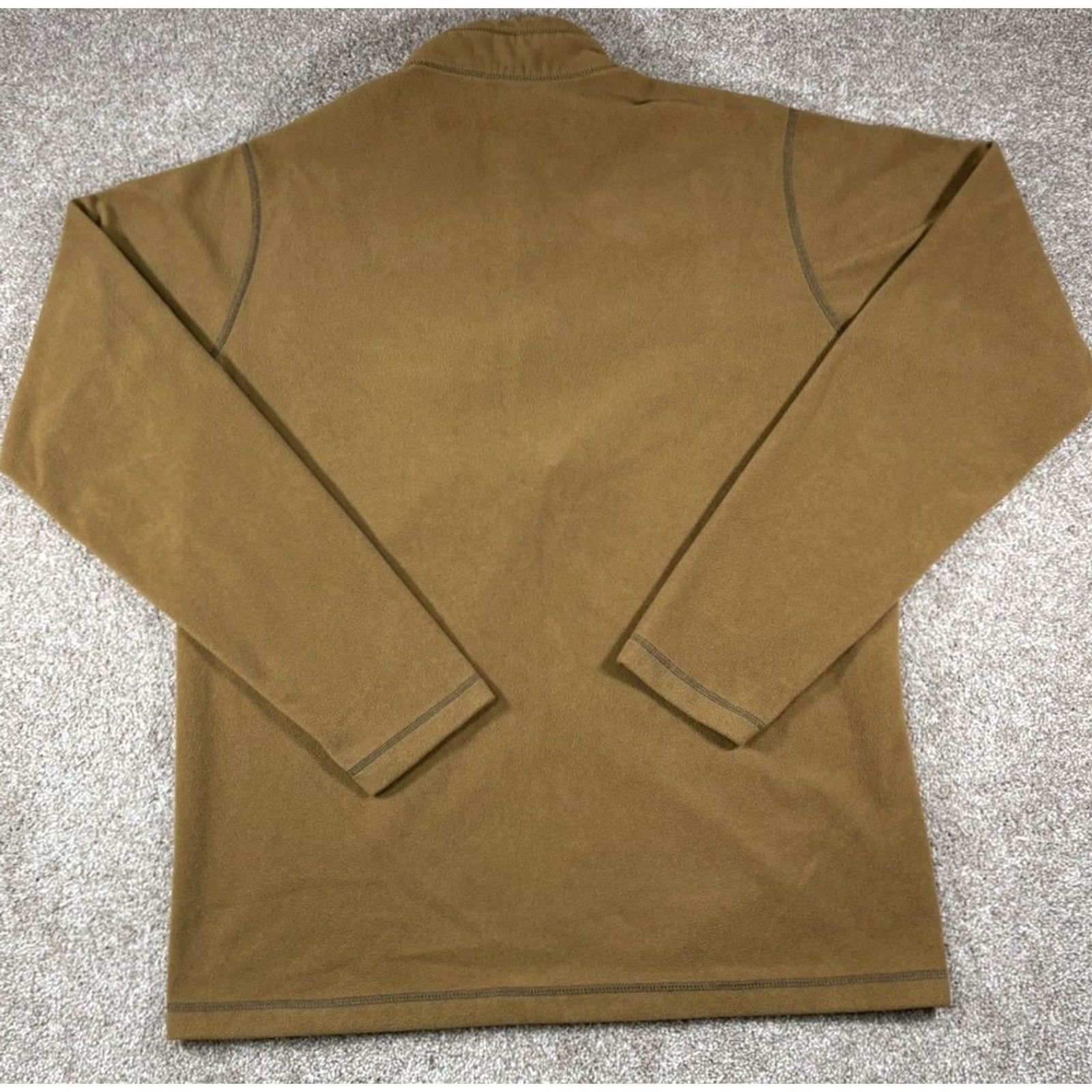 Eddie Bauer Eddie Bauer First Ascent Polartec Quarter Zip Fleece Mens LT Brown 1/4 Zip Logo Outdoor Pullover Size US L / EU 52-54 / 3 - 6 Thumbnail