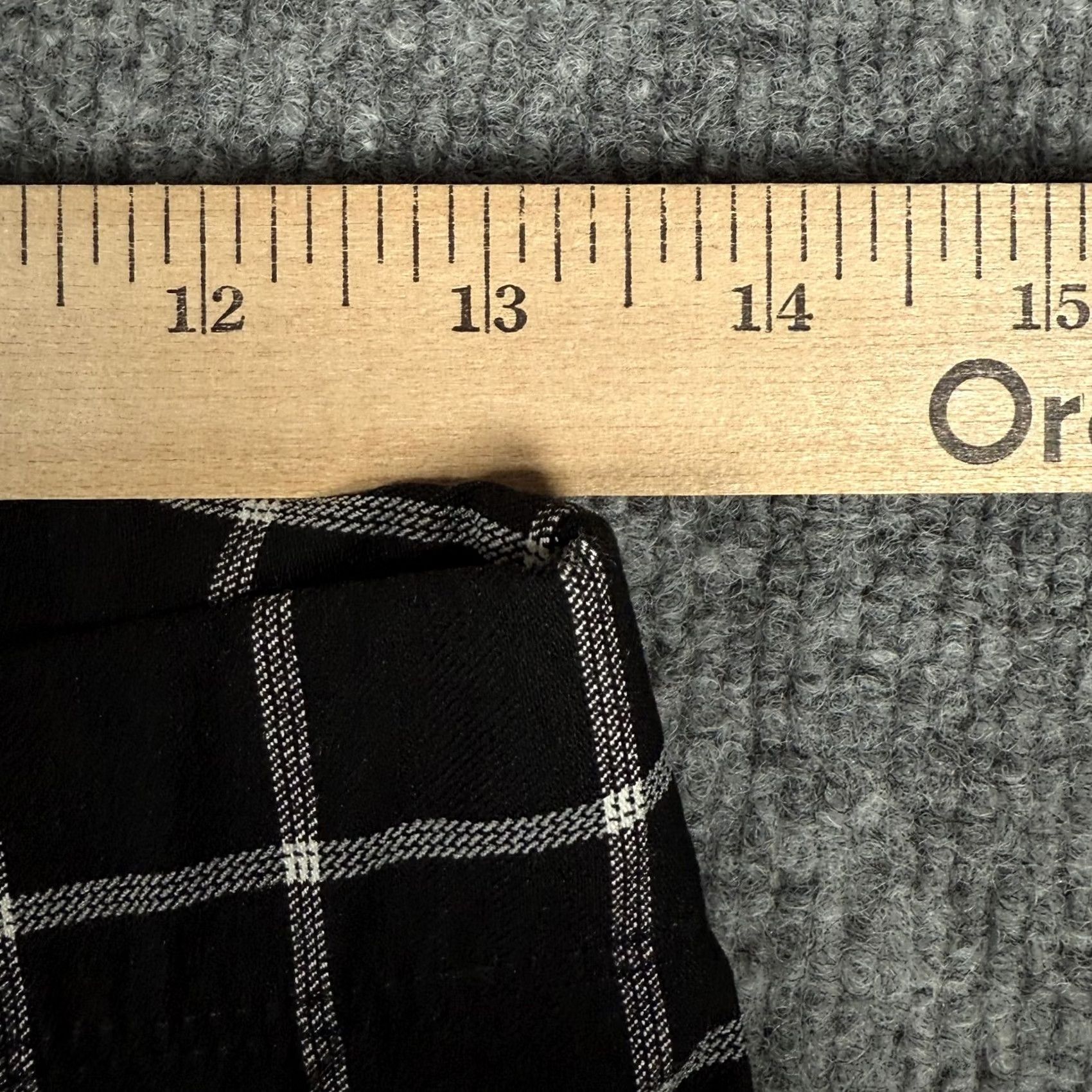 Vintage VINTAGE? No. PS LA Pants Women Medium Black White Plaid Stretch Straight Pull On Rayon Blend Pants Size 32" / US 10 / IT 46 - 4 Thumbnail