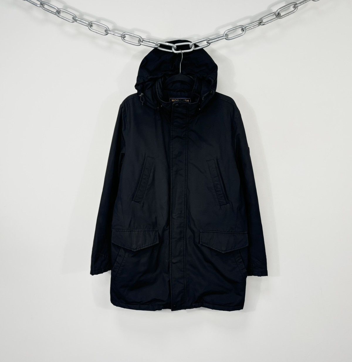 Woolrich Woolen Mills Woolrich John Rich & Bros Men’s Fishtail Black Parka Jacket Size US M / EU 48-50 / 2 - 1 Thumbnail