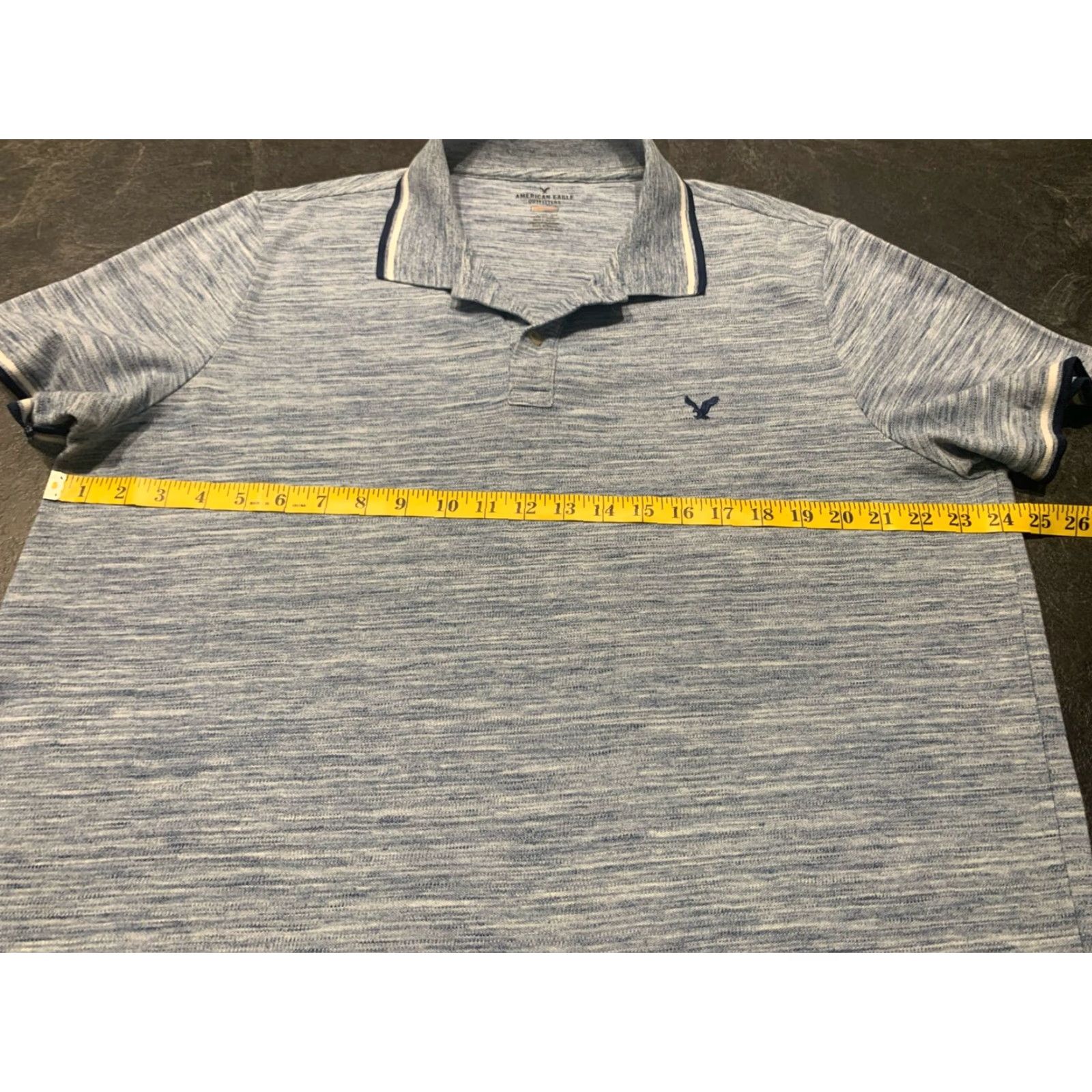 American Eagle Outfitters AMERICAN EAGLE Core Flex Classic Fit Polo, Men's XXL, Blue, Short Sleeve, American Size US XXL / EU 58 / 5 - 7 Thumbnail