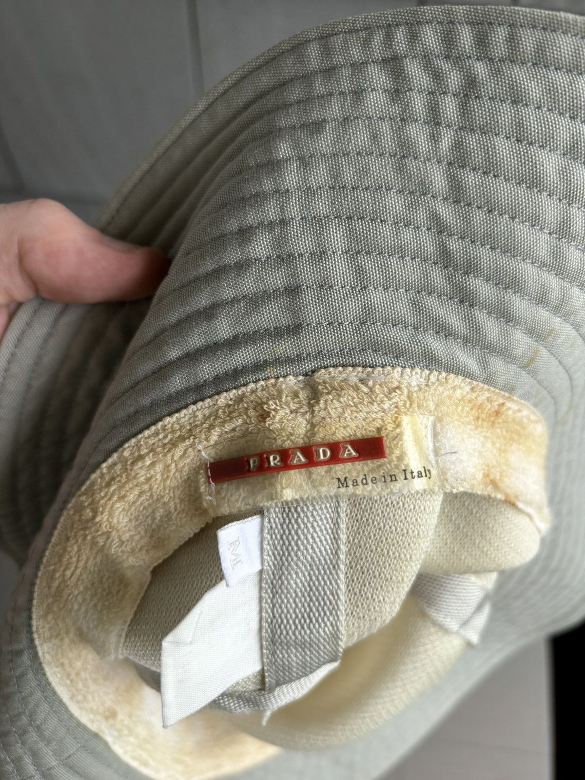 Prada × Vintage Vintage Prada Sun Hat SS 2000s Linea Rosa Y2K Bucket M Brim Size ONE SIZE - 7 Thumbnail