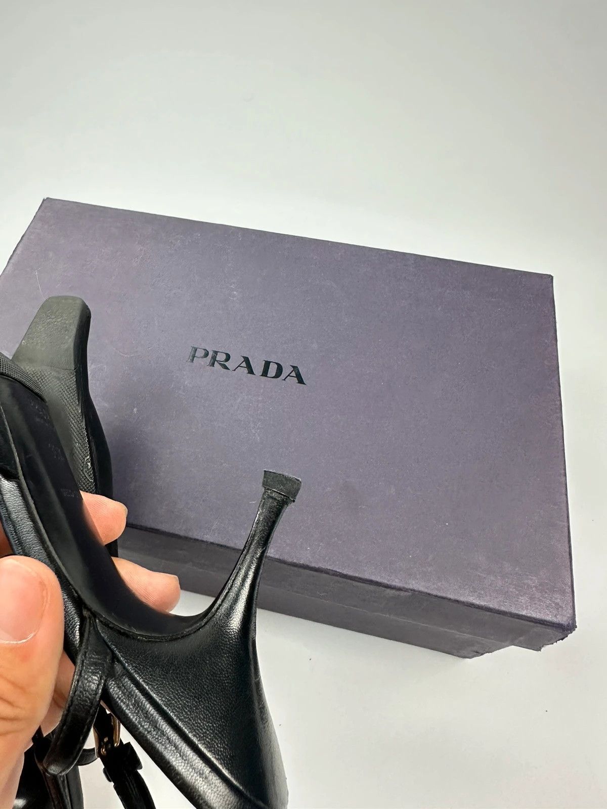 Prada Prada Milano Black Leather SlingBack Mules Pumps Heels Size US 6 / IT 36 - 13 Thumbnail