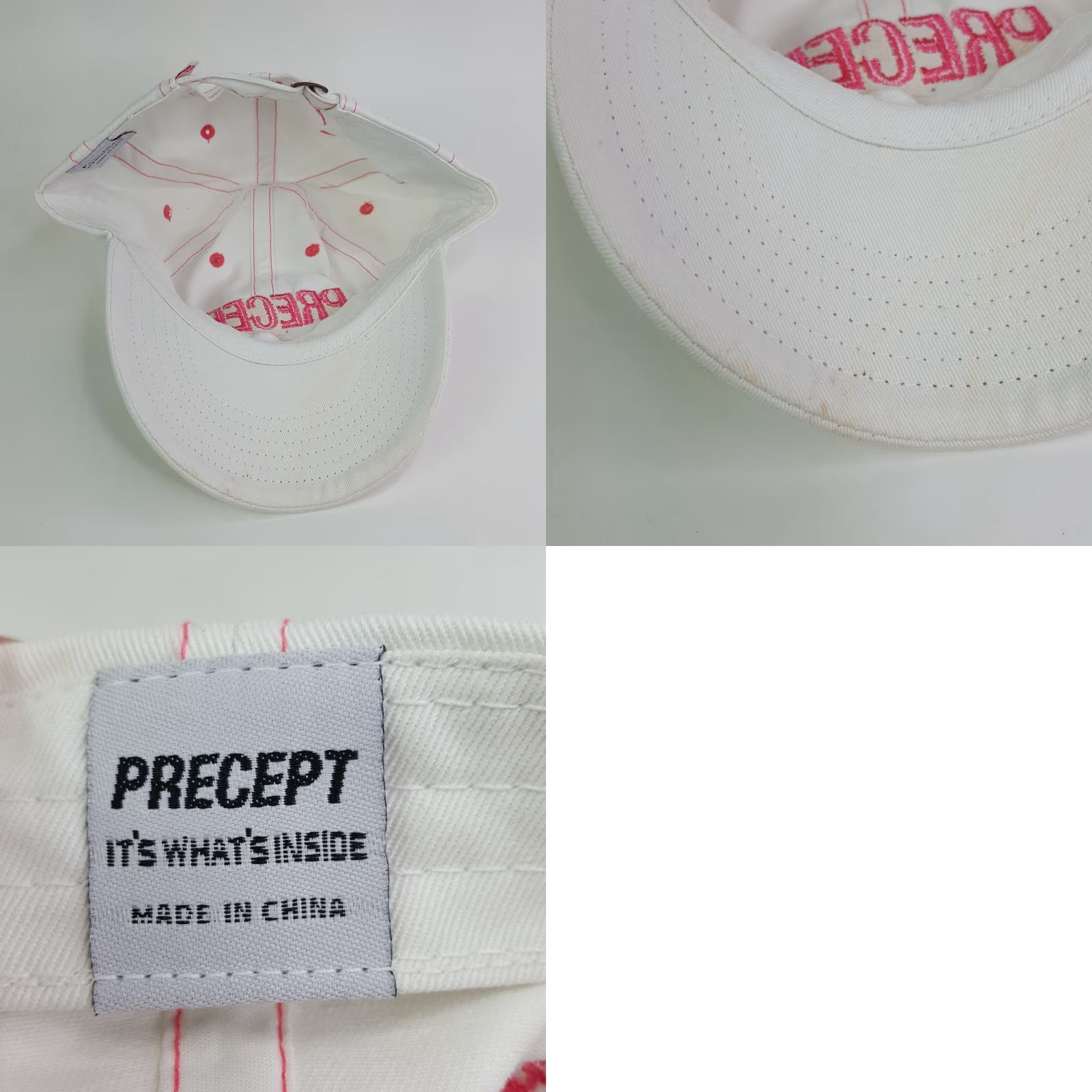 Pinko VINTAGE Precept Golf Women's Adjustable PGA Sports Hat Baseball Cap Pink White Size ONE SIZE - 8 Thumbnail