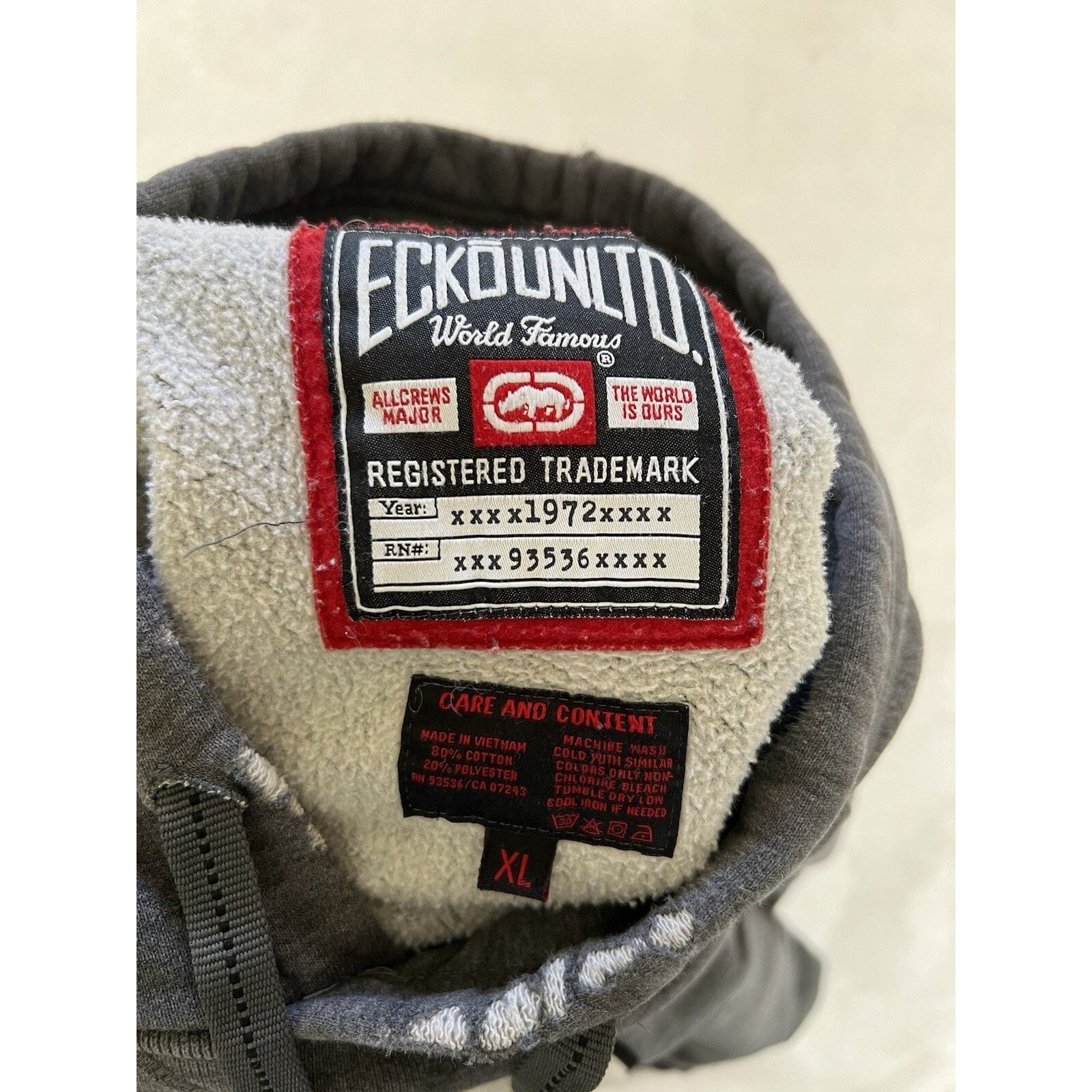 Ecko Unltd. Vintage Ecko Unltd Hoodie Sweatshirt Gray OG Fleece Logo Y2K Size US XL / EU 56 / 4 - 10 Thumbnail