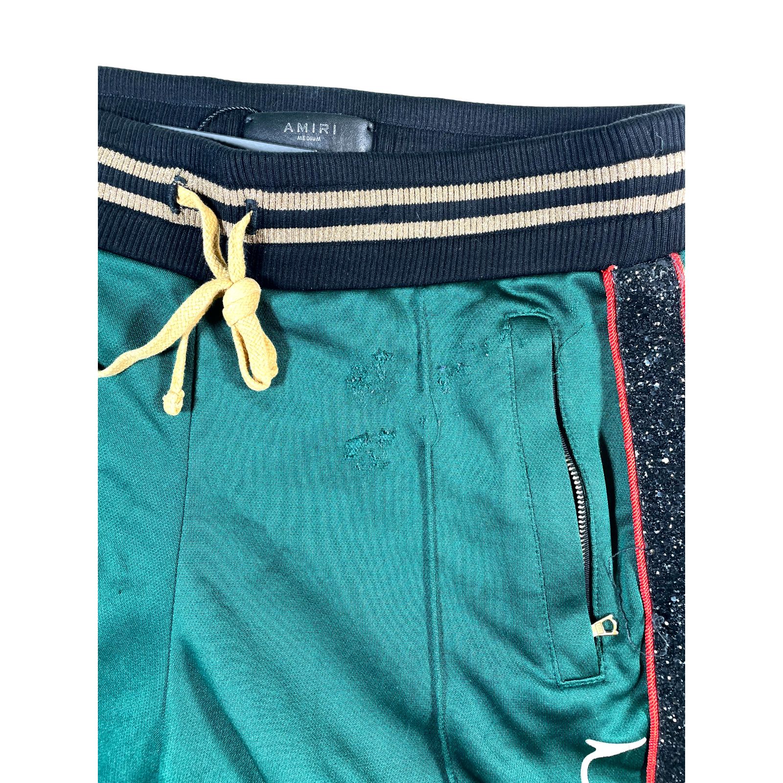 Amiri Amiri Crystal Green, Black & Red Sweats Size US 32 / EU 48 - 3 Thumbnail