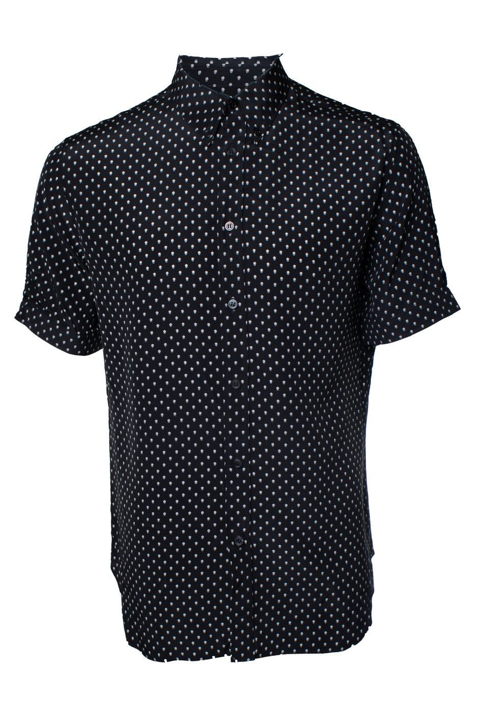 Alexander McQueen Alexander McQueen, Black skull printed silk shirt Size US L / EU 52-54 / 3 - 1 Thumbnail
