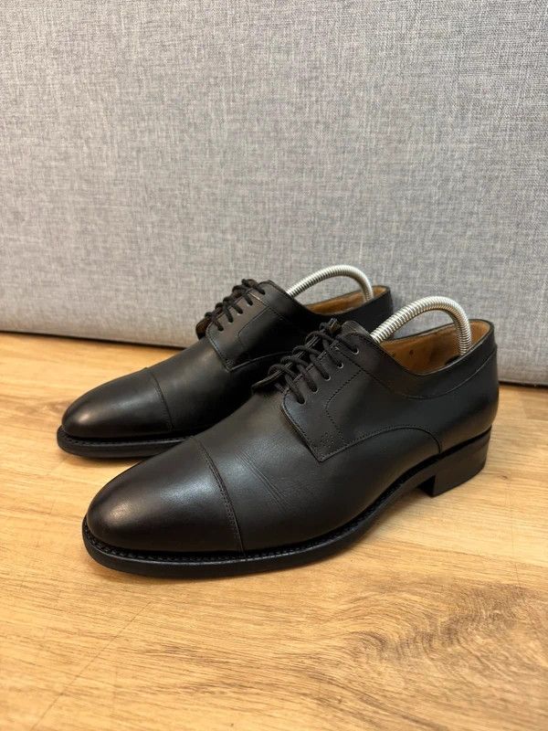 LODING Loding 1998 Paris Derby Leather Black Shoes Lace Ups 6 40 Size US 7 / EU 40 - 7 Thumbnail