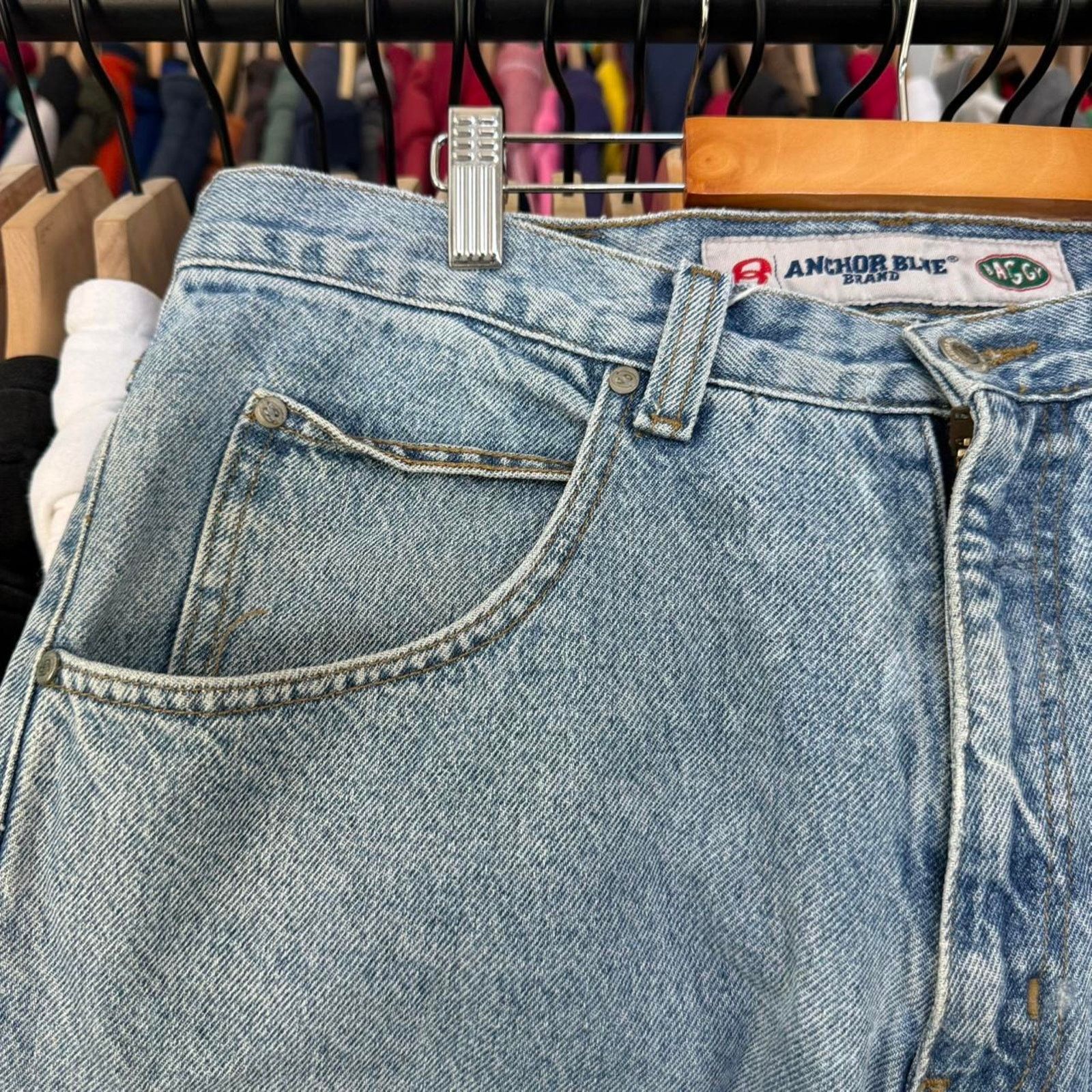 Anchor Blue Vintage 90s Anchor Blue Baggy Denim Jeans With Perfect Wear Size US 36 / EU 52 - 4 Thumbnail