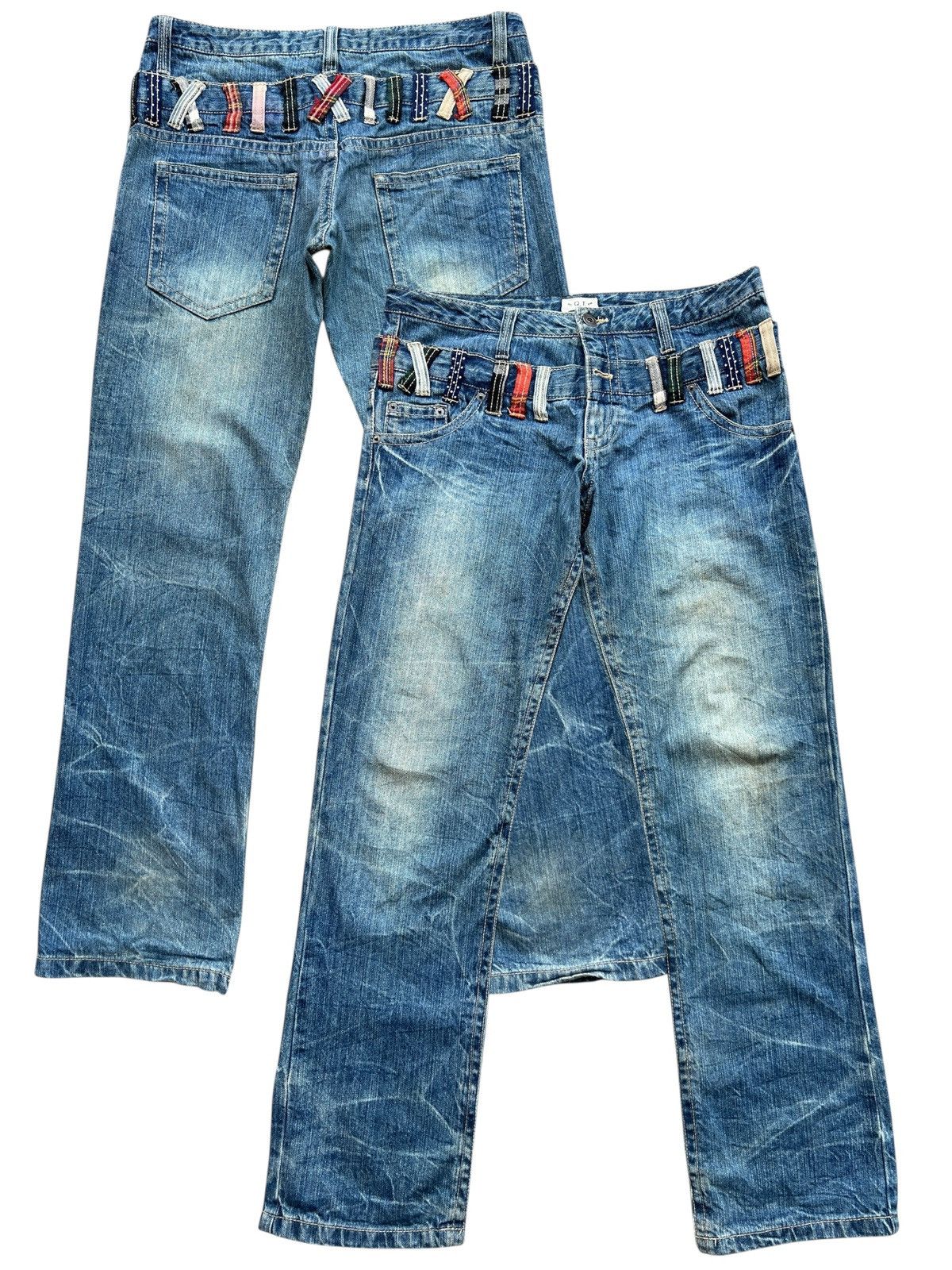 Japanese Brand QT Faded Double Waist Straight Denim Jeans 33x31 Size US 33 - 1 Thumbnail