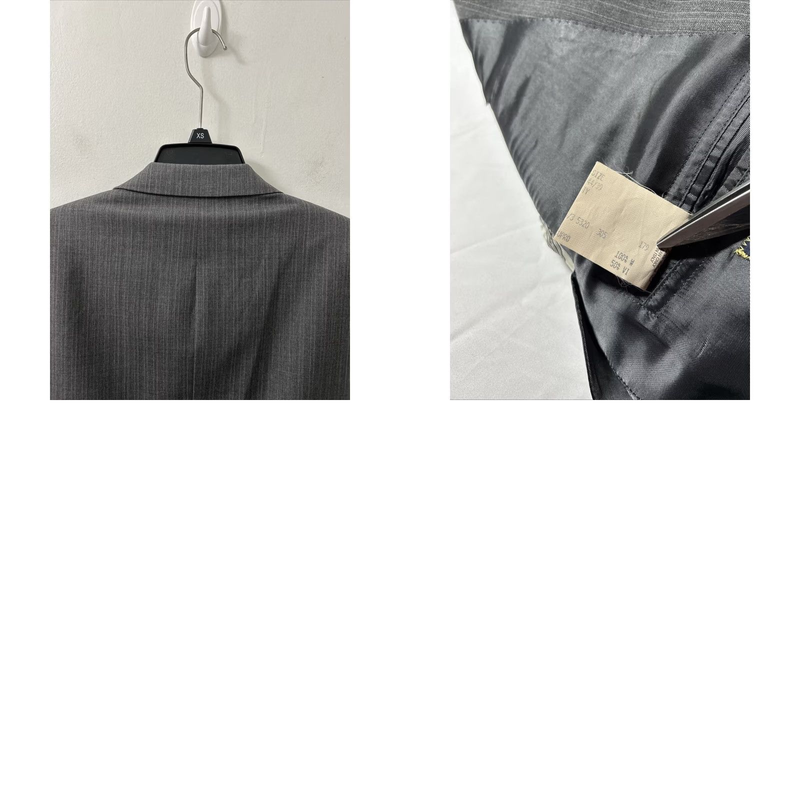 Brooks Brothers Brooks Brothers Blazer Jacket Mens 44/39 Gray Pinstripe 100% Wool Made in Italy - Classic Business Suit Size 44R - 9 Thumbnail