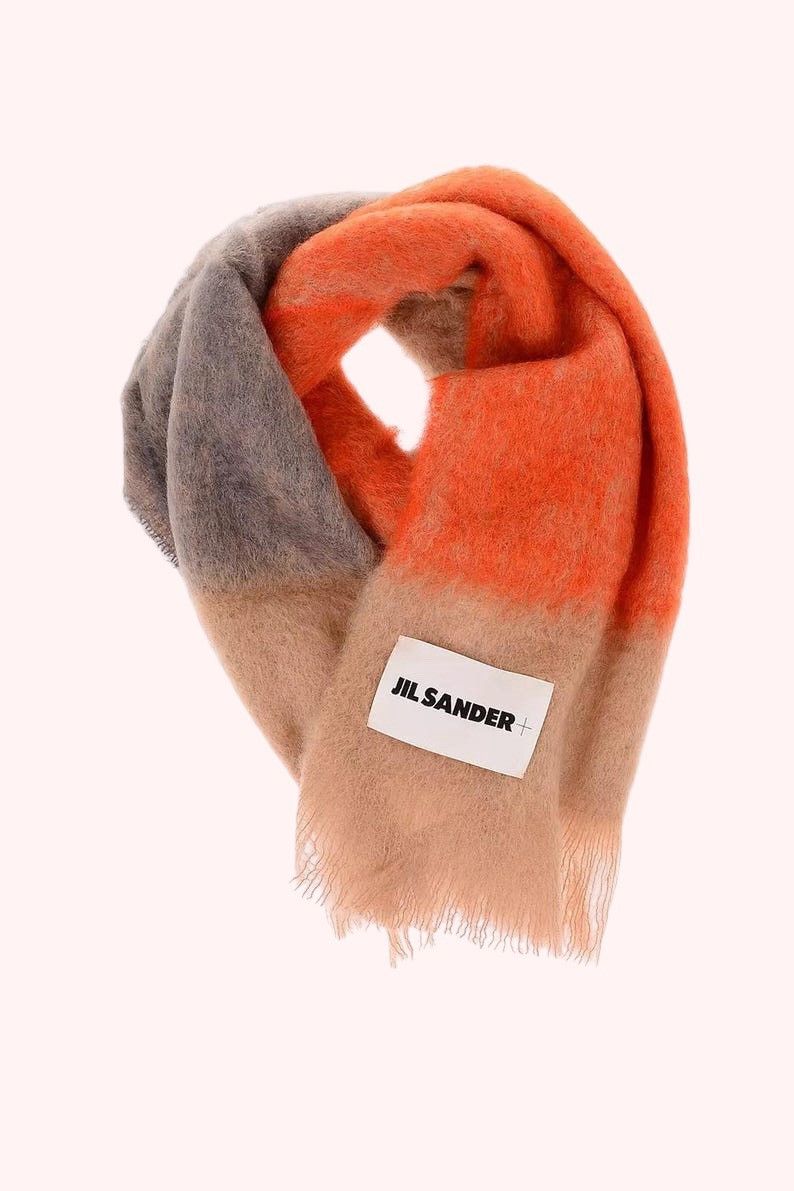 Jil Sander Tricolor Block Mohair Scarf Size ONE SIZE - 1 Thumbnail