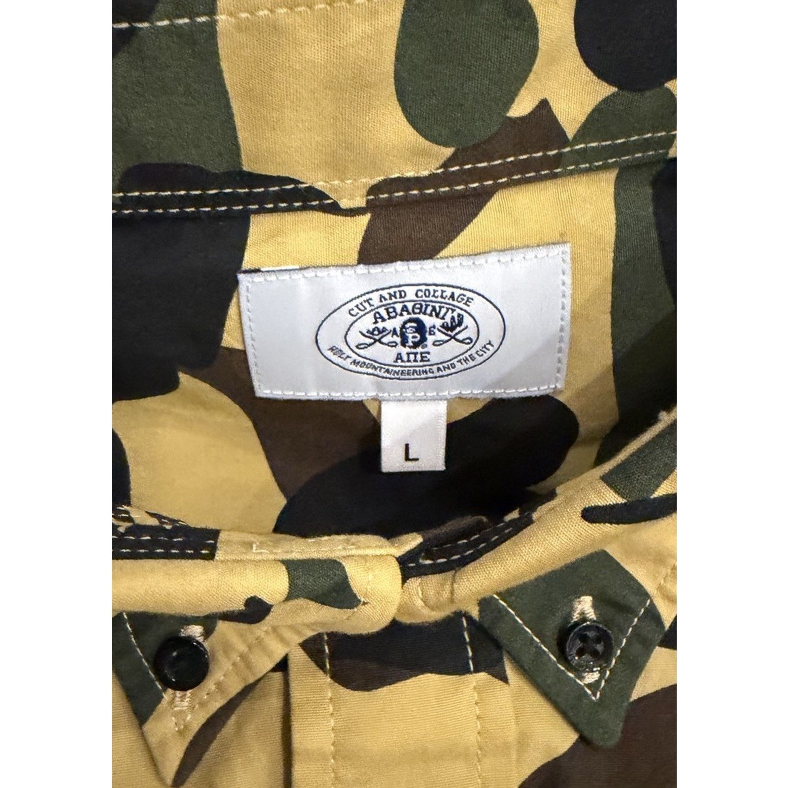 Bape Size L - Bape Camo Button Up Camo Long Sleeve Shirt NEW! Size US L / EU 52-54 / 3 - 4 Thumbnail