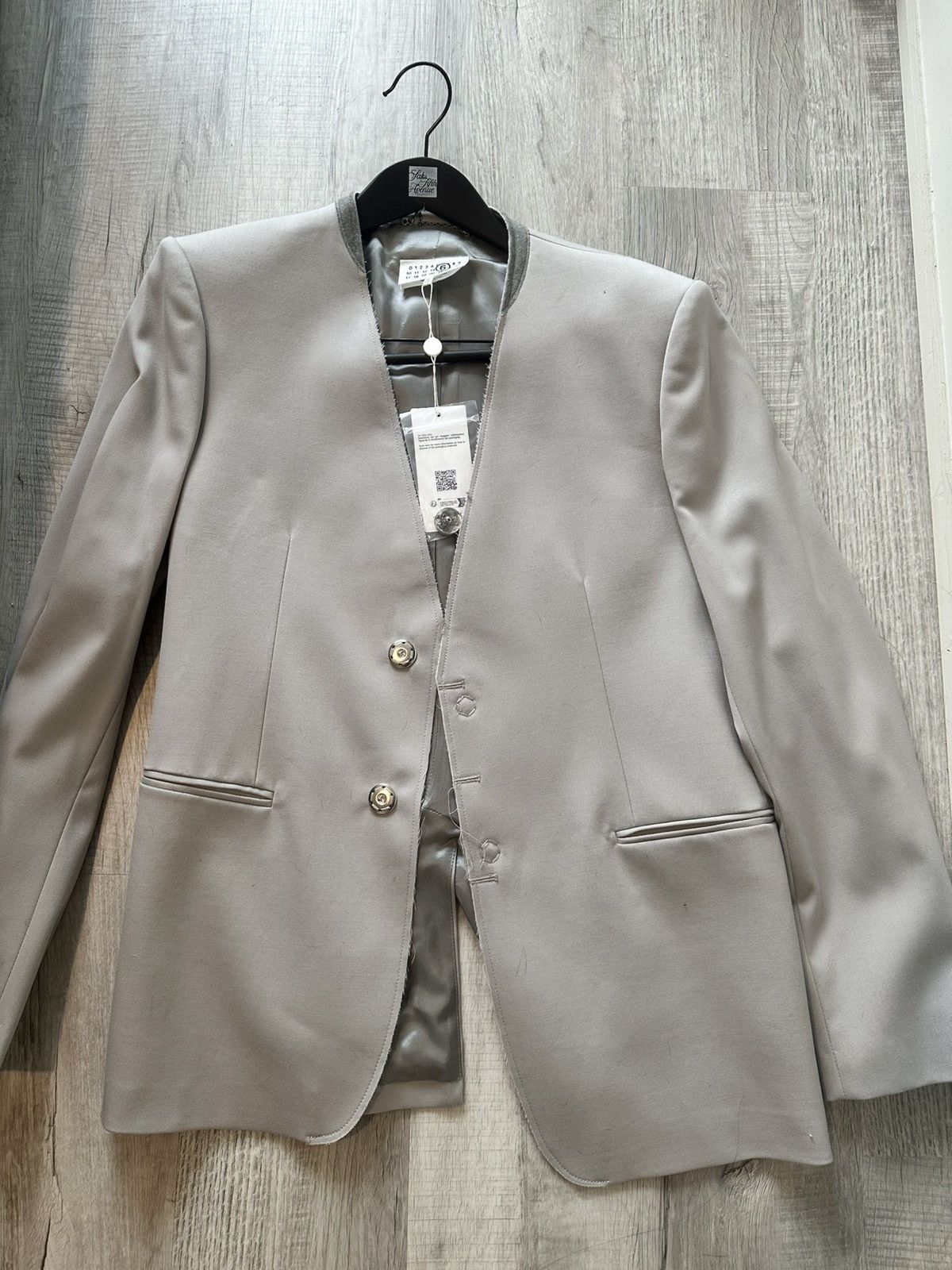 Maison Margiela Wool blend collarless sport jacket Size 50R - 1 Thumbnail