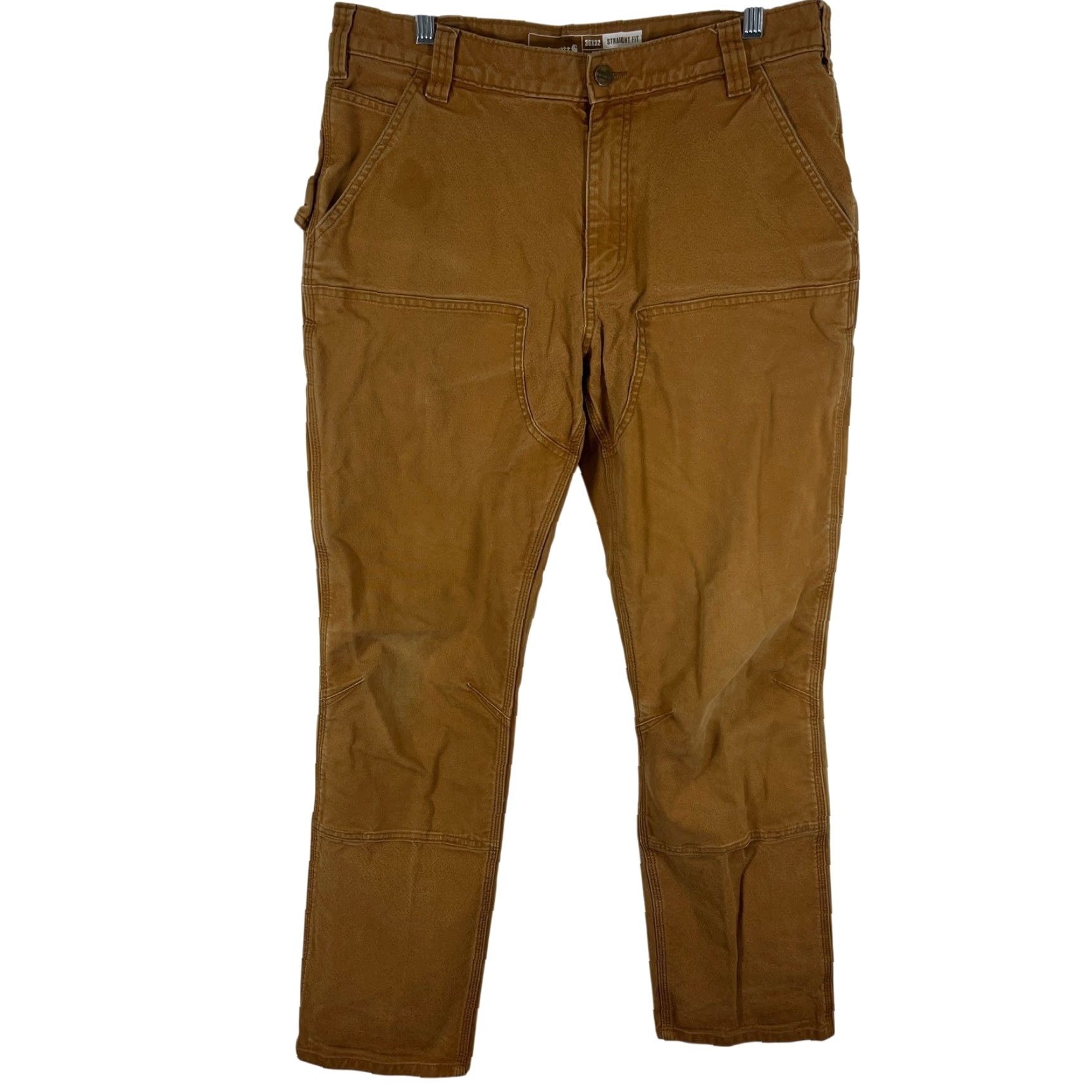 Carhartt Carhartt Pants Mens 36x32 Brown Straight Tapered Rugged Flex Duck Double-Front Size US 36 / EU 52 - 2 Thumbnail