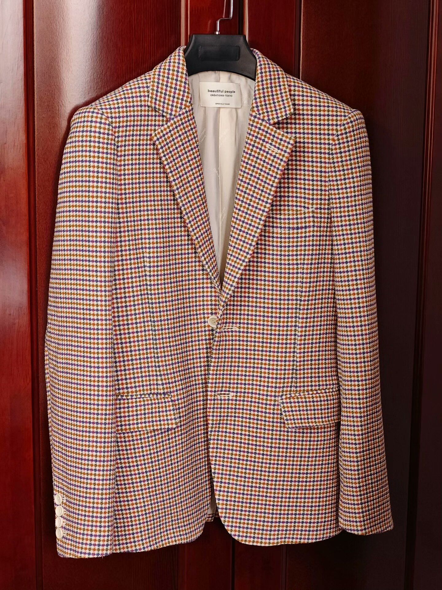 Other Casual Tweed Blazer with Colorful Check Pattern Size S / US 4 / IT 40 - 1 Thumbnail