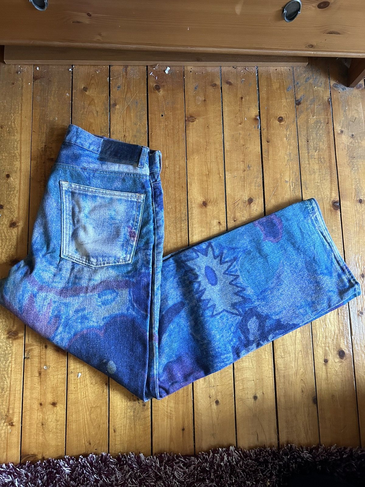 Our Legacy Third Cut 'Digital Chalk Flower Print' Jeans | Grailed