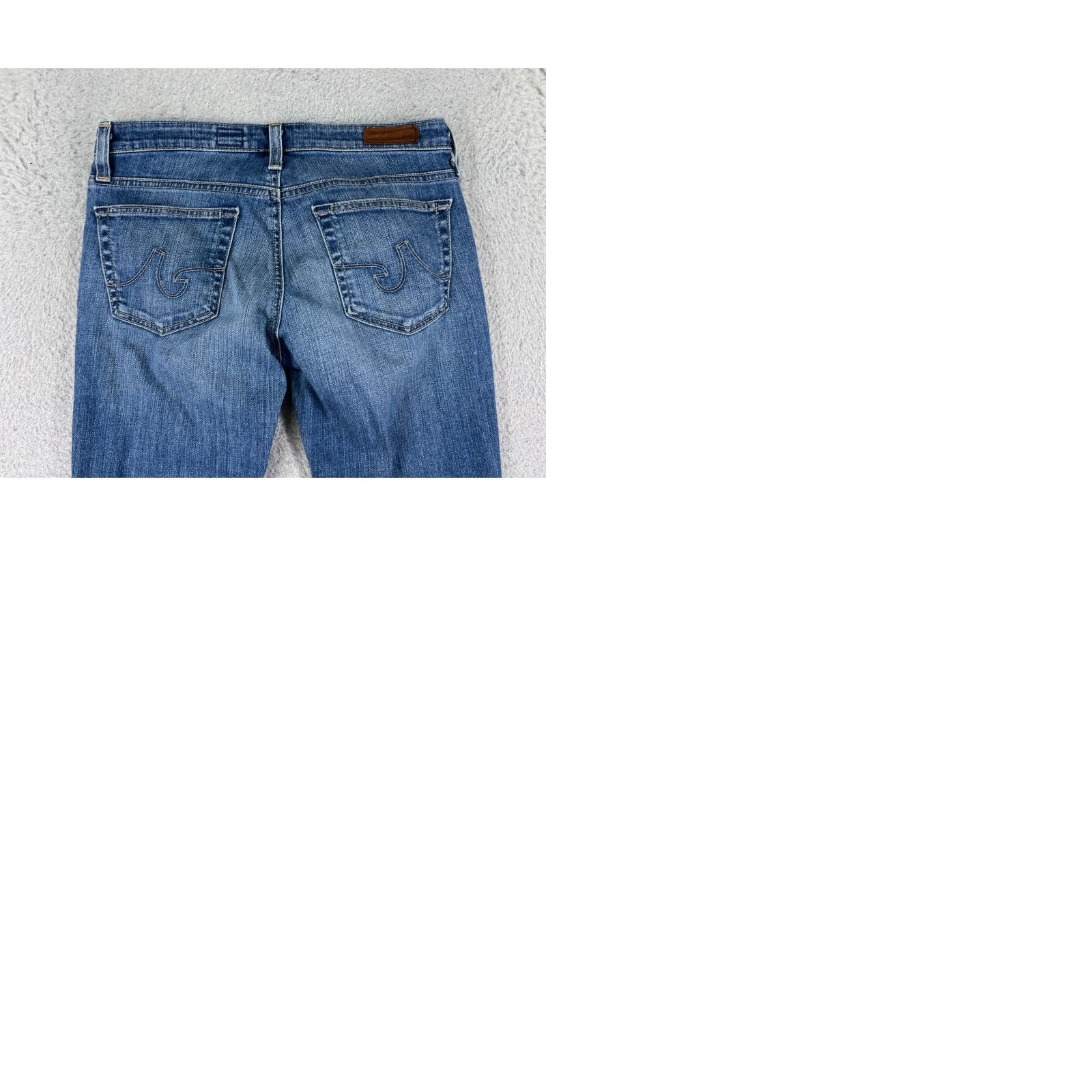 Vintage AG Adriano Goldschmied Jeans Womens 26 Blue Denim Straight Leg Cotton Blend Size 26" / US 2 / IT 38 - 10 Thumbnail