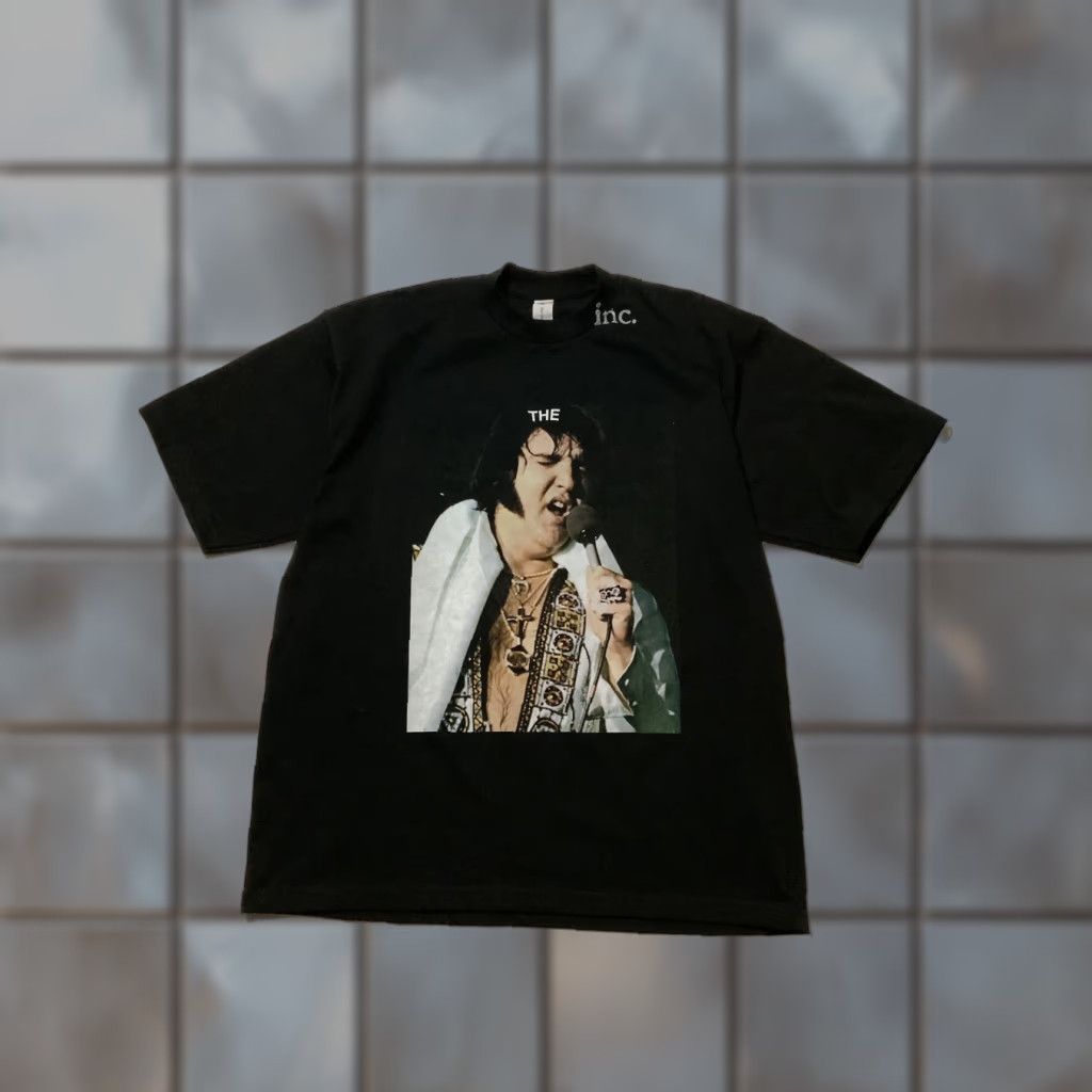 Vintage NWT The Incorporated Elvis Presley Graphic Heavyweight Black S/S T-Shirt MD Mens Medium Size US M / EU 48-50 / 2 - 1 Thumbnail