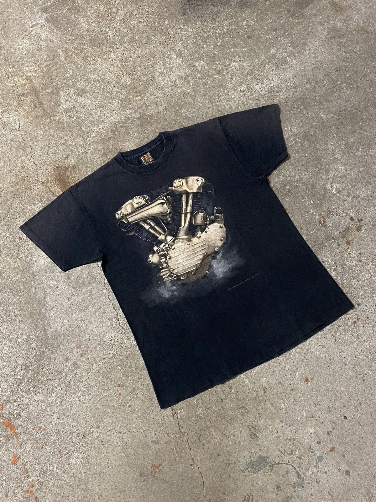 Harley Davidson Vintage 1993 3D Emblem Harley Davidson Engine Shirt Size US L / EU 52-54 / 3 - 1 Thumbnail