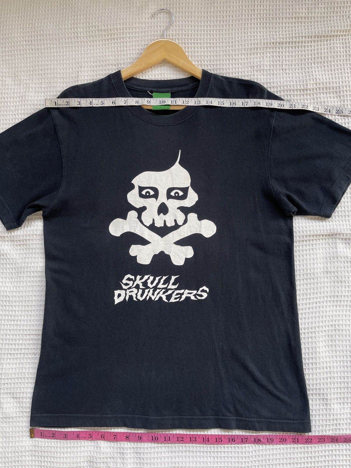 Last Drop🔥Vtg Japanese PUNK DRUNKERS Skullshit Hardliner Tee