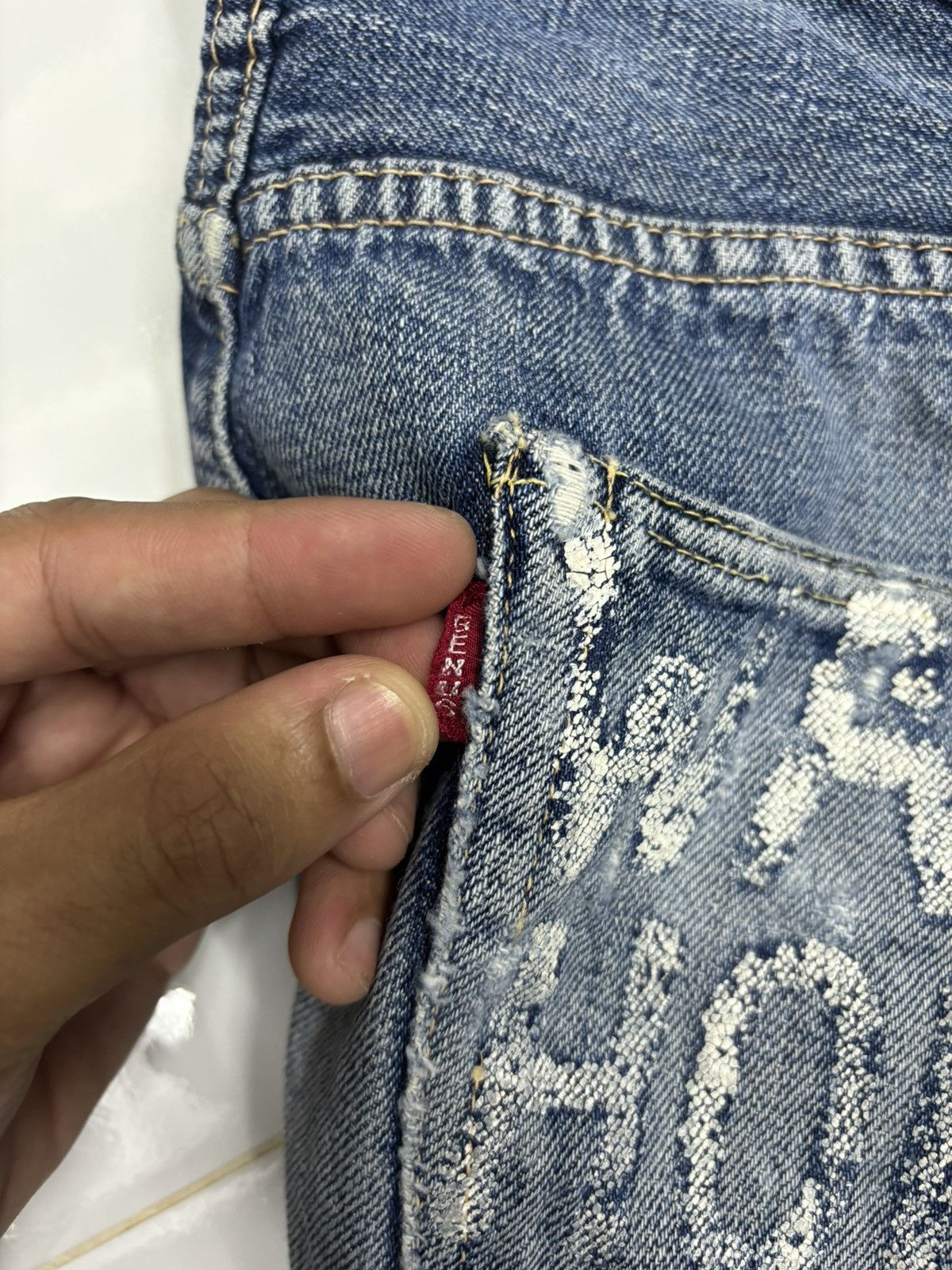 Kapital Warehouse Selvedge Denim Jeans Distressed Denim Size US 32 / EU 48 - 11 Thumbnail