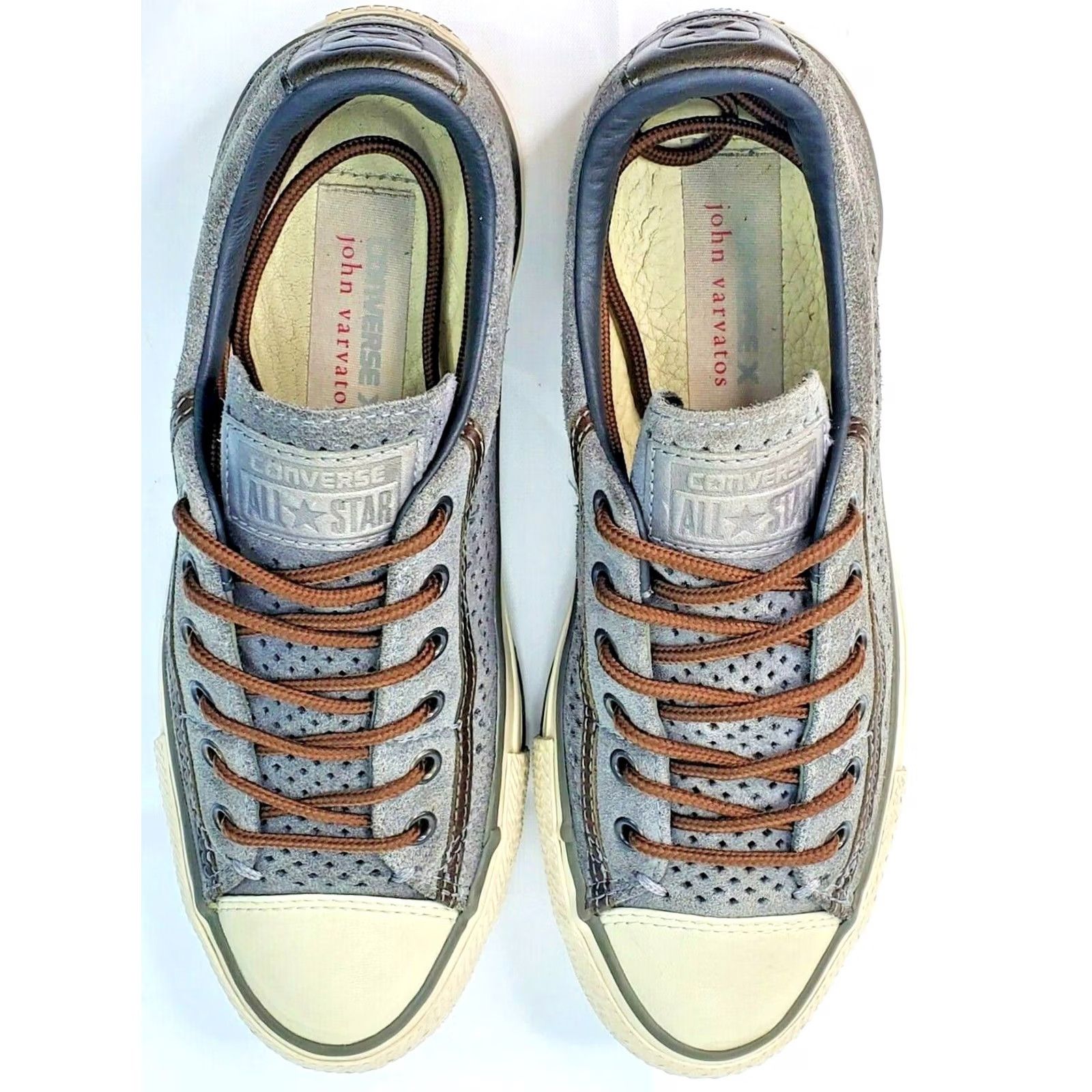 Converse CONVERSE John Varvatos Chuck Taylor Perforated Suede Leather Women Gray Size 6 - Nike? Size US 6 / IT 36 - 5 Thumbnail