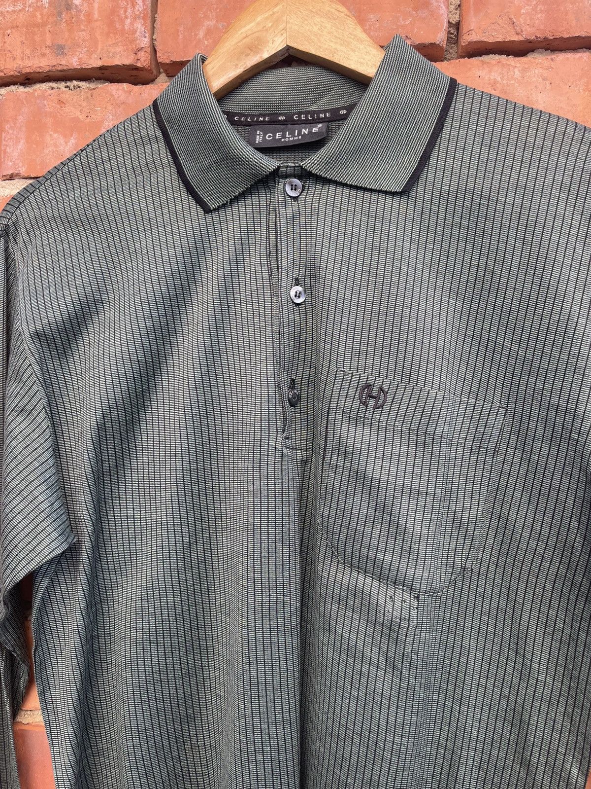 Celine Celine Paris Long Sleeve Polo Size US M / EU 48-50 / 2 - 2 Thumbnail
