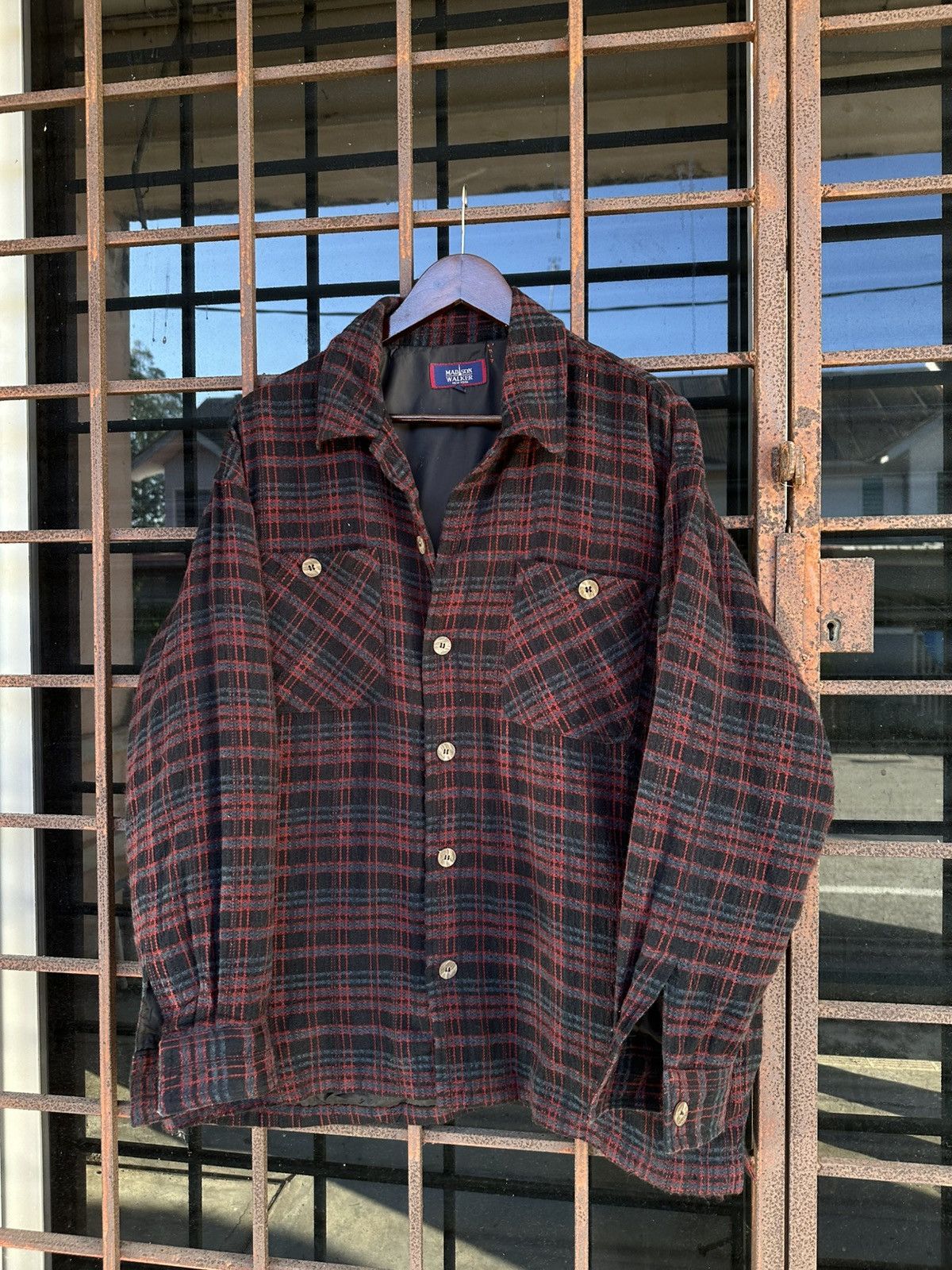 Vintage Madisson Walker Wool Flannel Jacket Size US L / EU 52-54 / 3 - 3 Thumbnail
