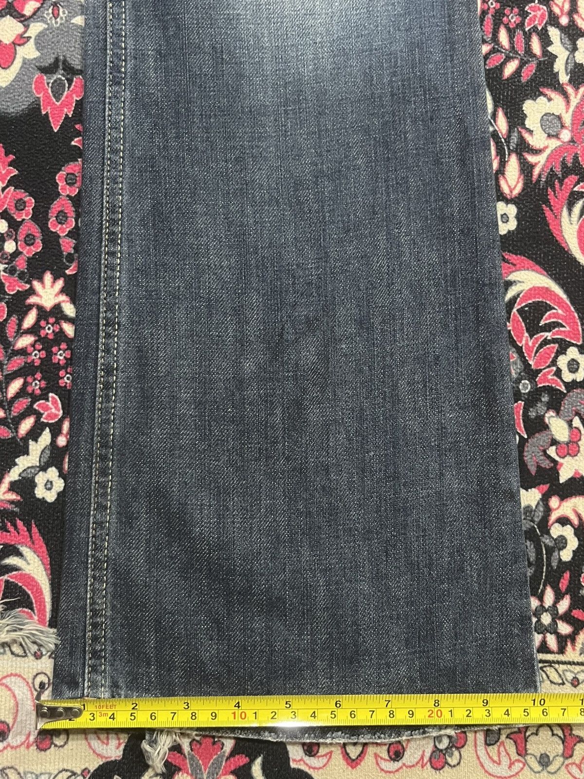 If Six Was Nine × Japanese Brand × Le Grande Bleu (L.G.B.) ⚡️Wide Leg⚡️Vintage Japanese Brand Egoist Frayed Leg Blue Jean Size 26" / US 2 / IT 38 - 19 Thumbnail