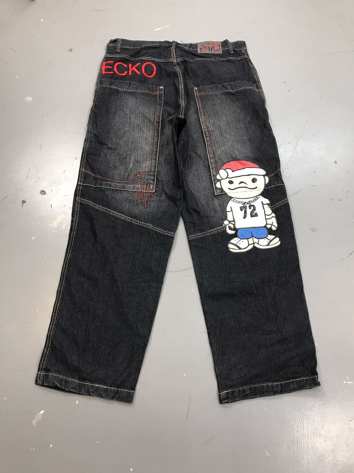 Ecko Unltd. × Vintage Vintage Ecko UNLTD crazy boy printed denim Size US 40 / EU 56 - 1 Thumbnail