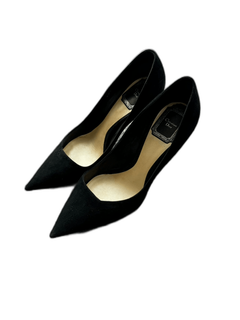 Dior Dior Black Suede High Heels Size 35.5-yf Size US 5 / IT 35 - 1 Thumbnail