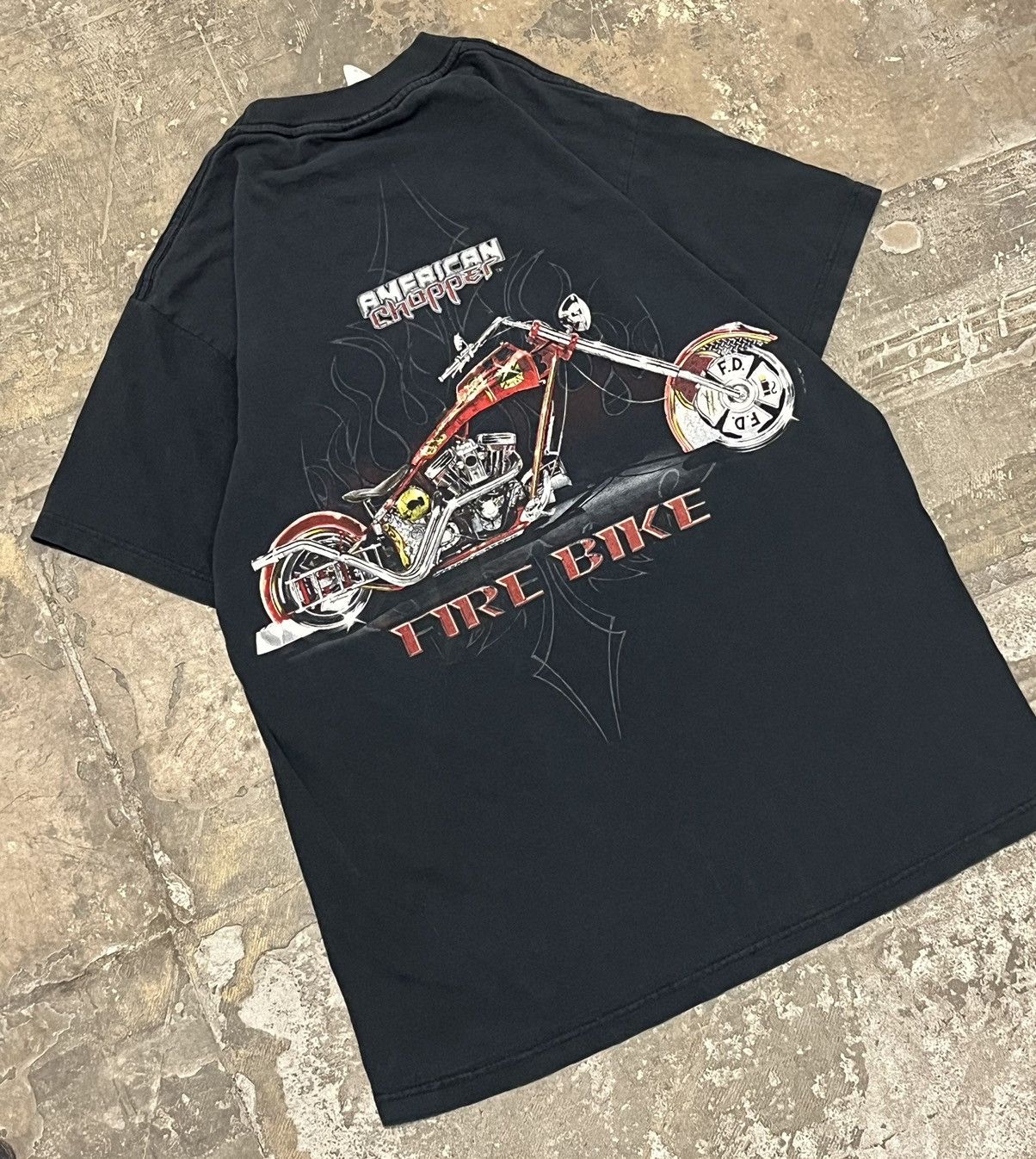 Harley Davidson × Vintage Vintage biker t shirt American chopper harley style faded Size US M / EU 48-50 / 2 - 1 Thumbnail