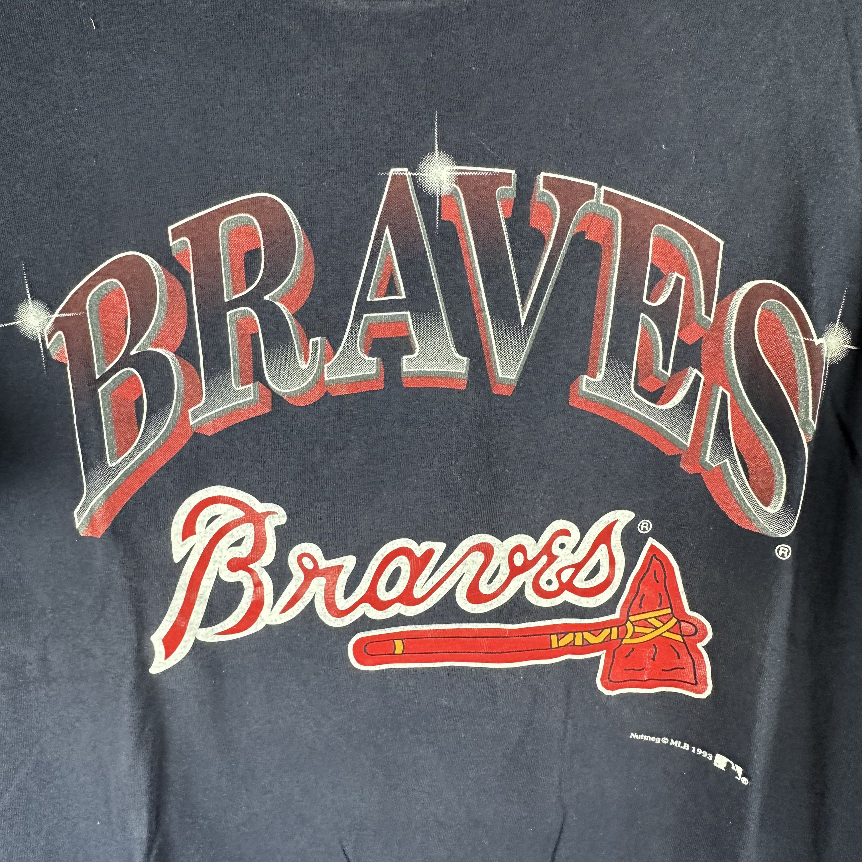 Vintage ​​​​Vintage 1993 Atlanta Braves MLB Nutmeg XL T-Shirt Size US L / EU 52-54 / 3 - 2 Thumbnail