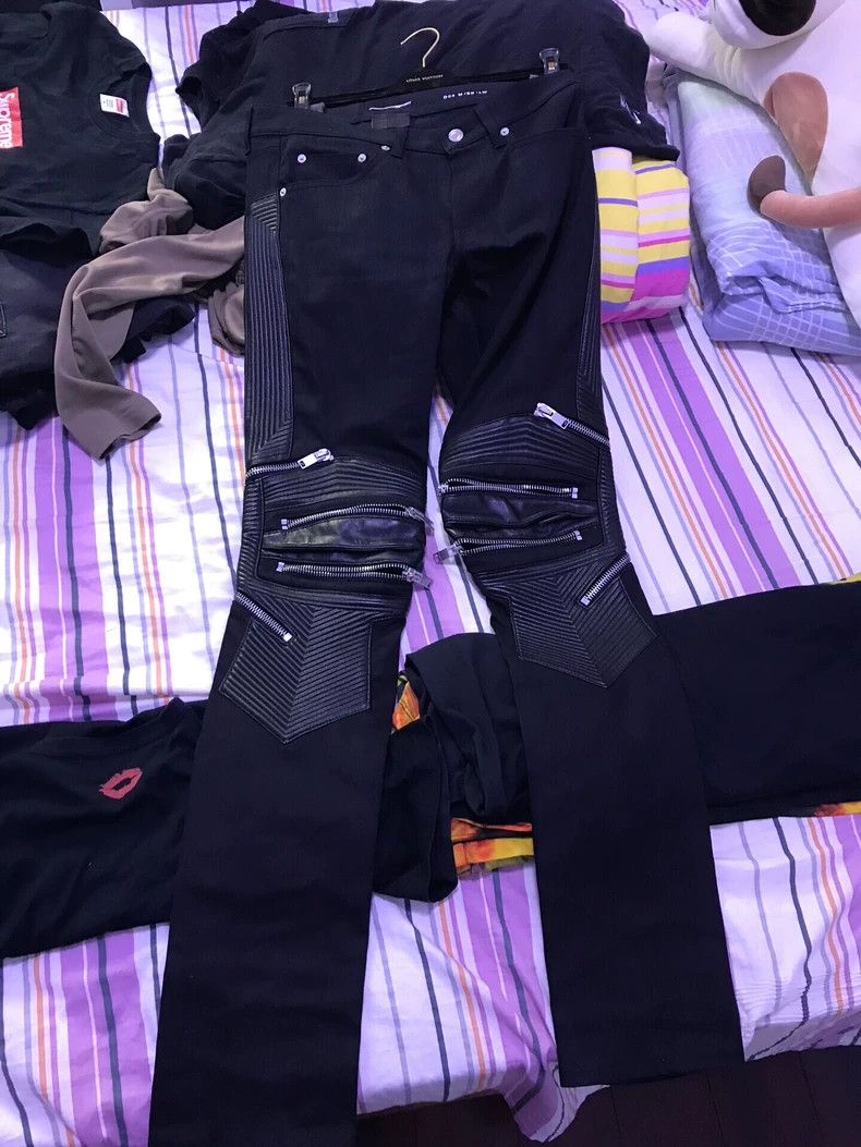 Saint Laurent Paris Saint Laurent Paris Zipper motorcycle pants Size US 31 - 1 Thumbnail