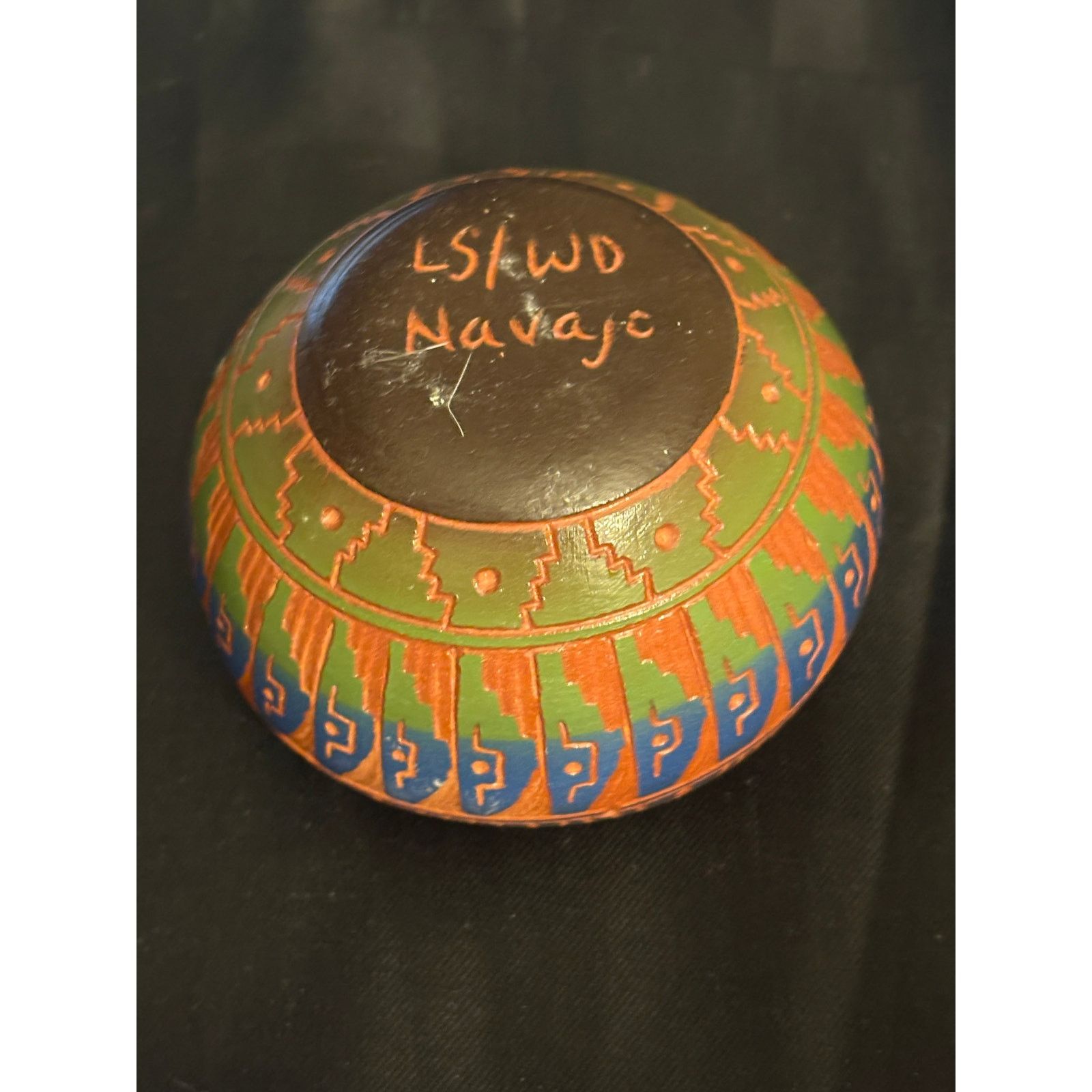 Other Vintage Miniature Handcrafted Navajo Pottery Bowl Signed Size 22" - 4 Thumbnail