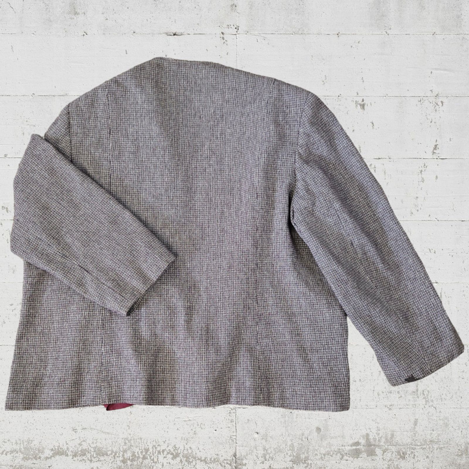 Vintage 80s Gray Tweed USA Made Blazer Jacket Size XL Size XL / US 12-14 / IT 48-50 - 7 Thumbnail