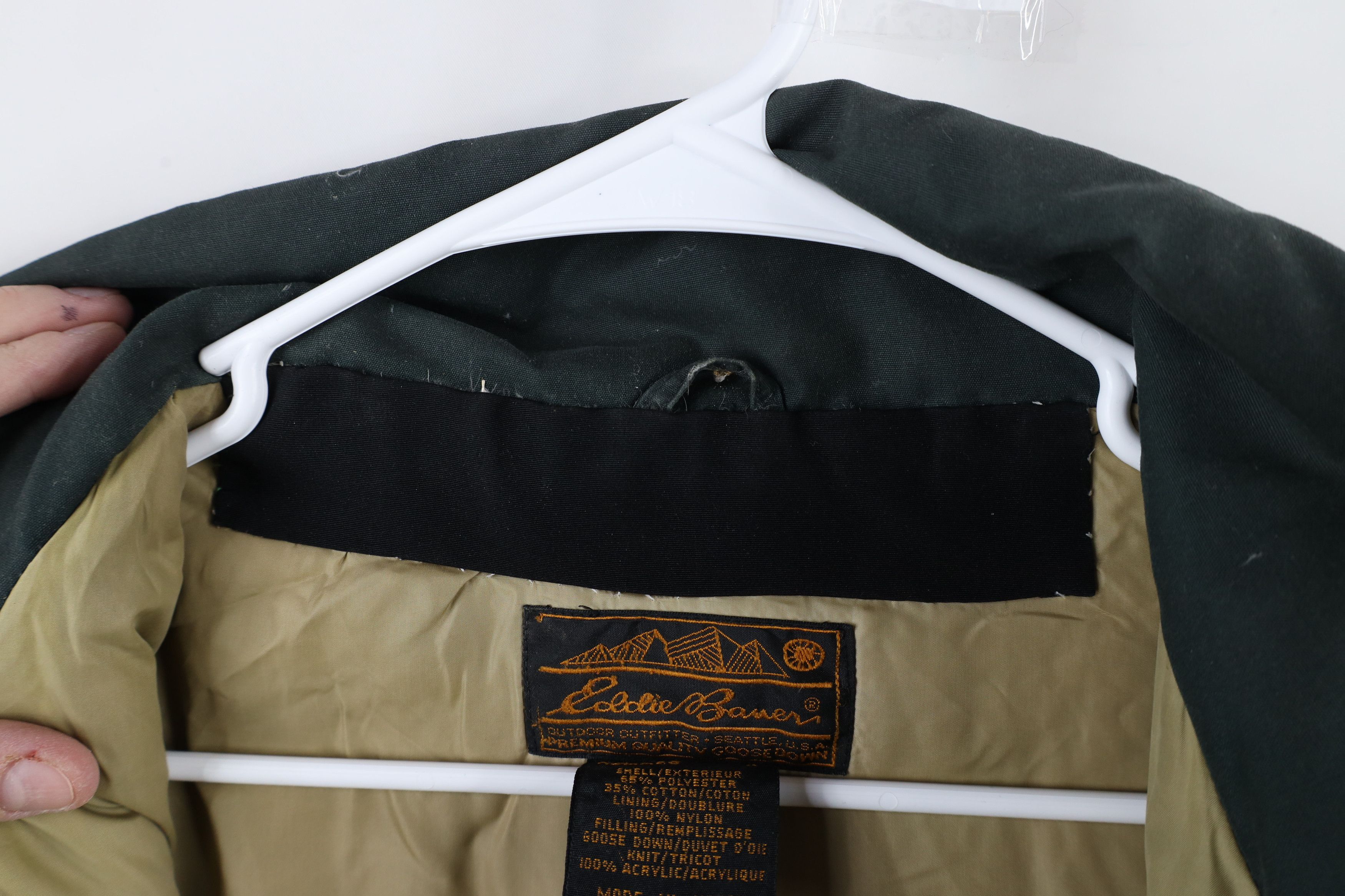 Eddie Bauer × Vintage Vintage 90s Eddie Bauer Duck Down Puffer Jacket Green Size US S / EU 44-46 / 1 - 18 Thumbnail