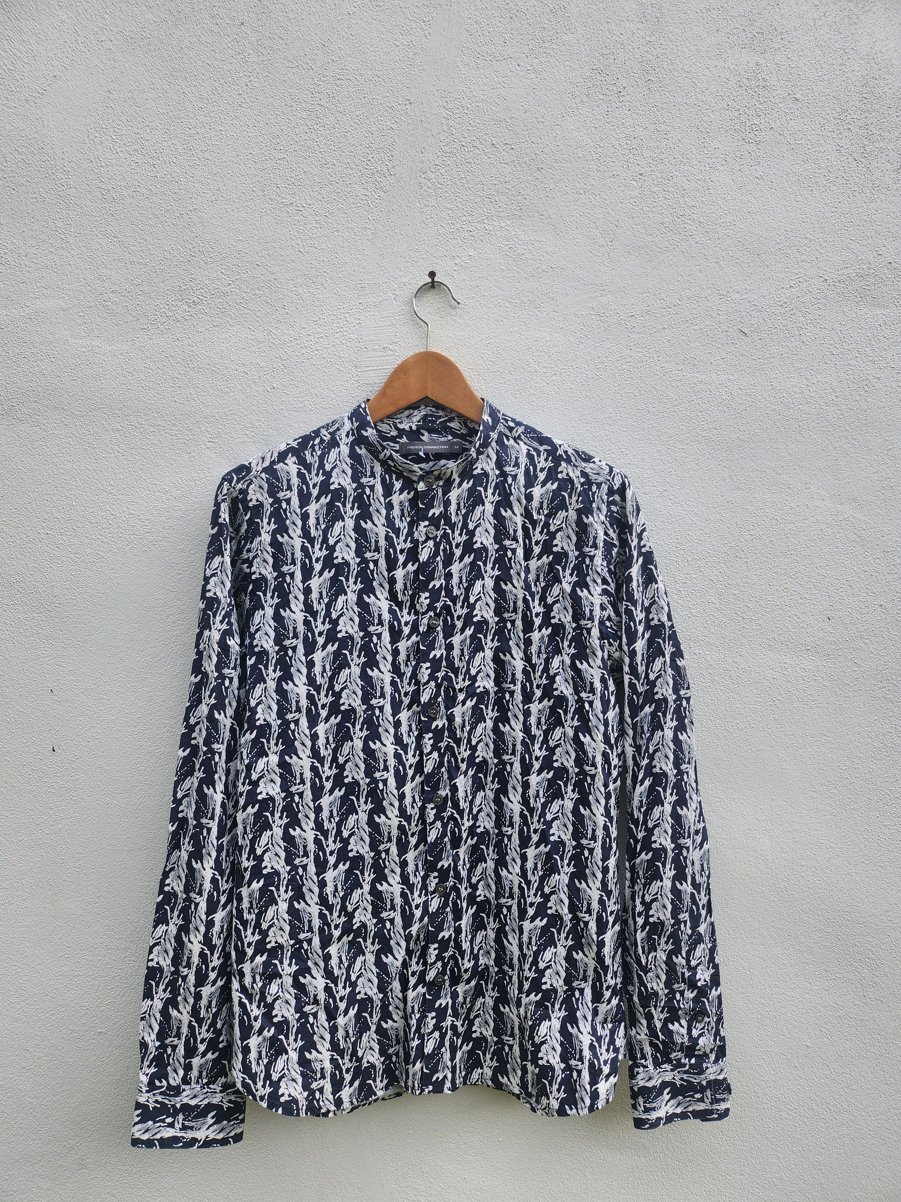 FCUK × Japanese Brand 💥FCUK French Connection Abstract Mandarin Casual Shirt Size US M / EU 48-50 / 2 - 1 Thumbnail