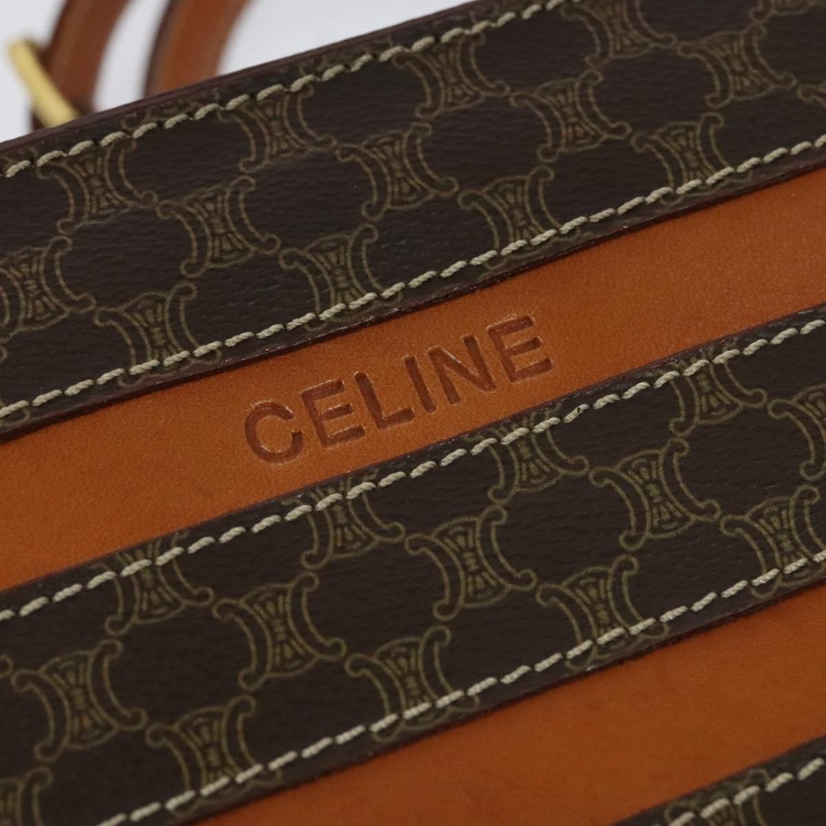 Celine CELINE Macadam Canvas Backpack Pvc Leather Brown Size ONE SIZE - 14 Thumbnail